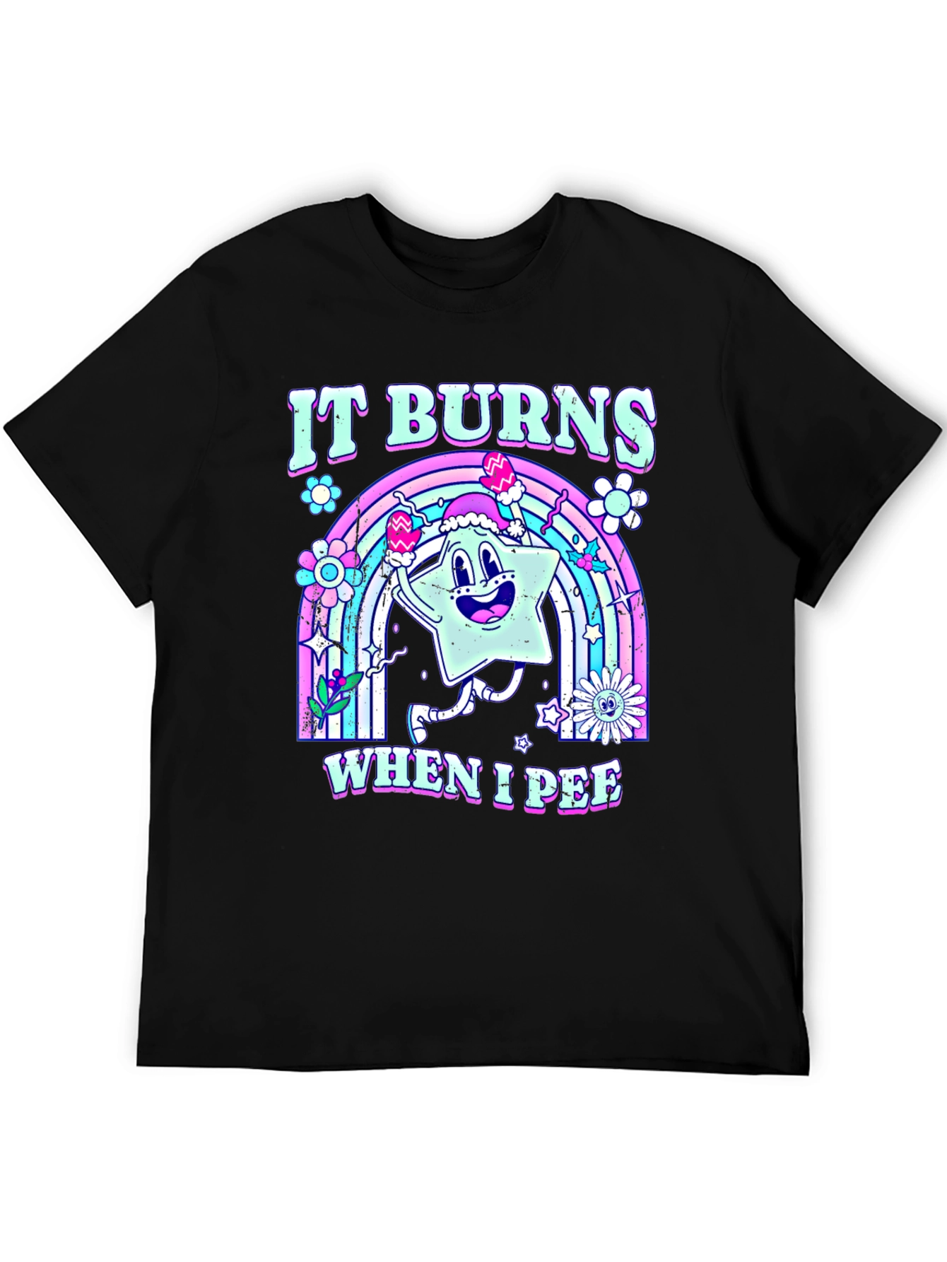 Black It Burns When I Pee Graphic Tee view 5