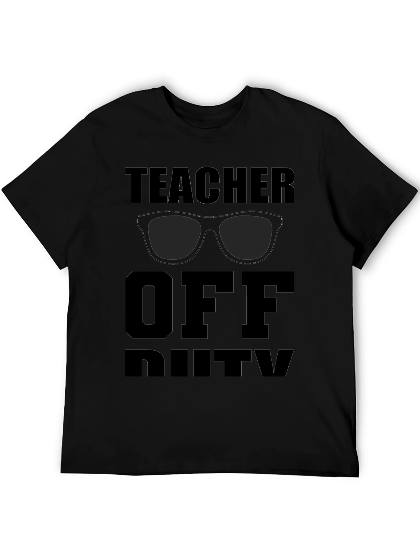 Black Teacher Off Duty T-Shirt - Summer Break Relax Mode view 5