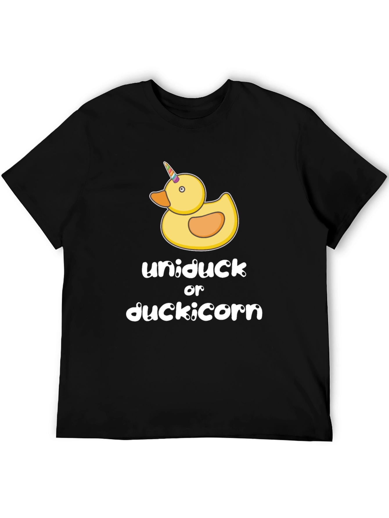 Black Uniduck or Duckicorn T-Shirt - Novelty Tee view 5