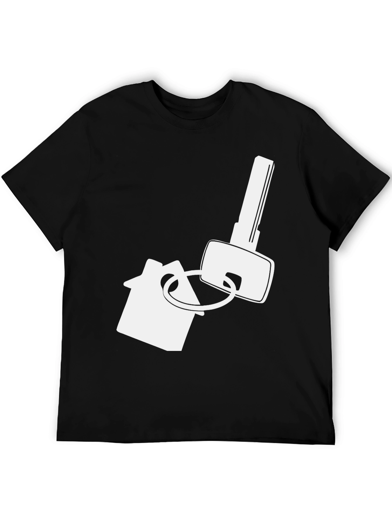House Key Graphic Tee - Black Cotton T-Shirt - 5