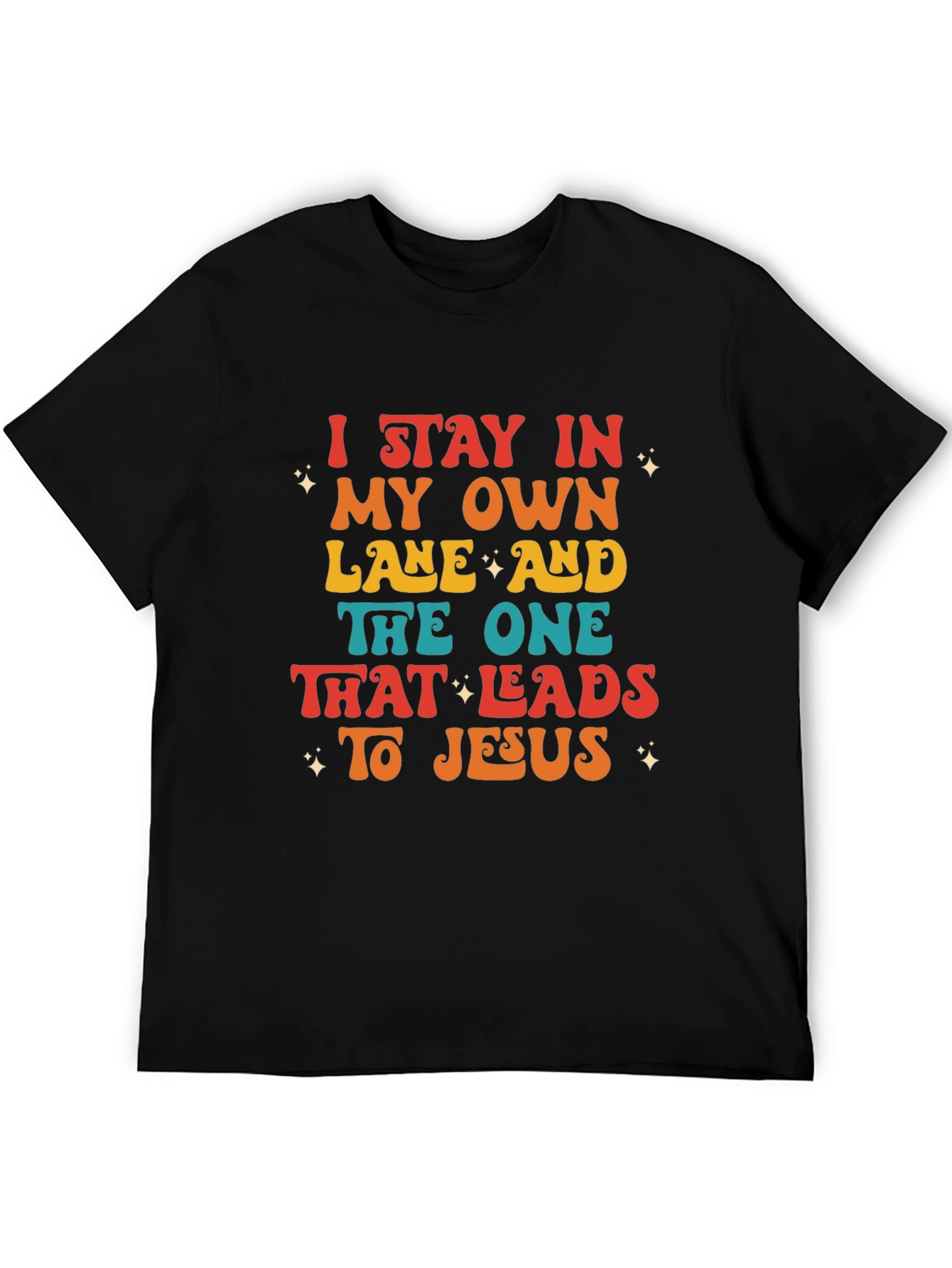 Black I Stay In My Own Lane T-Shirt view 5
