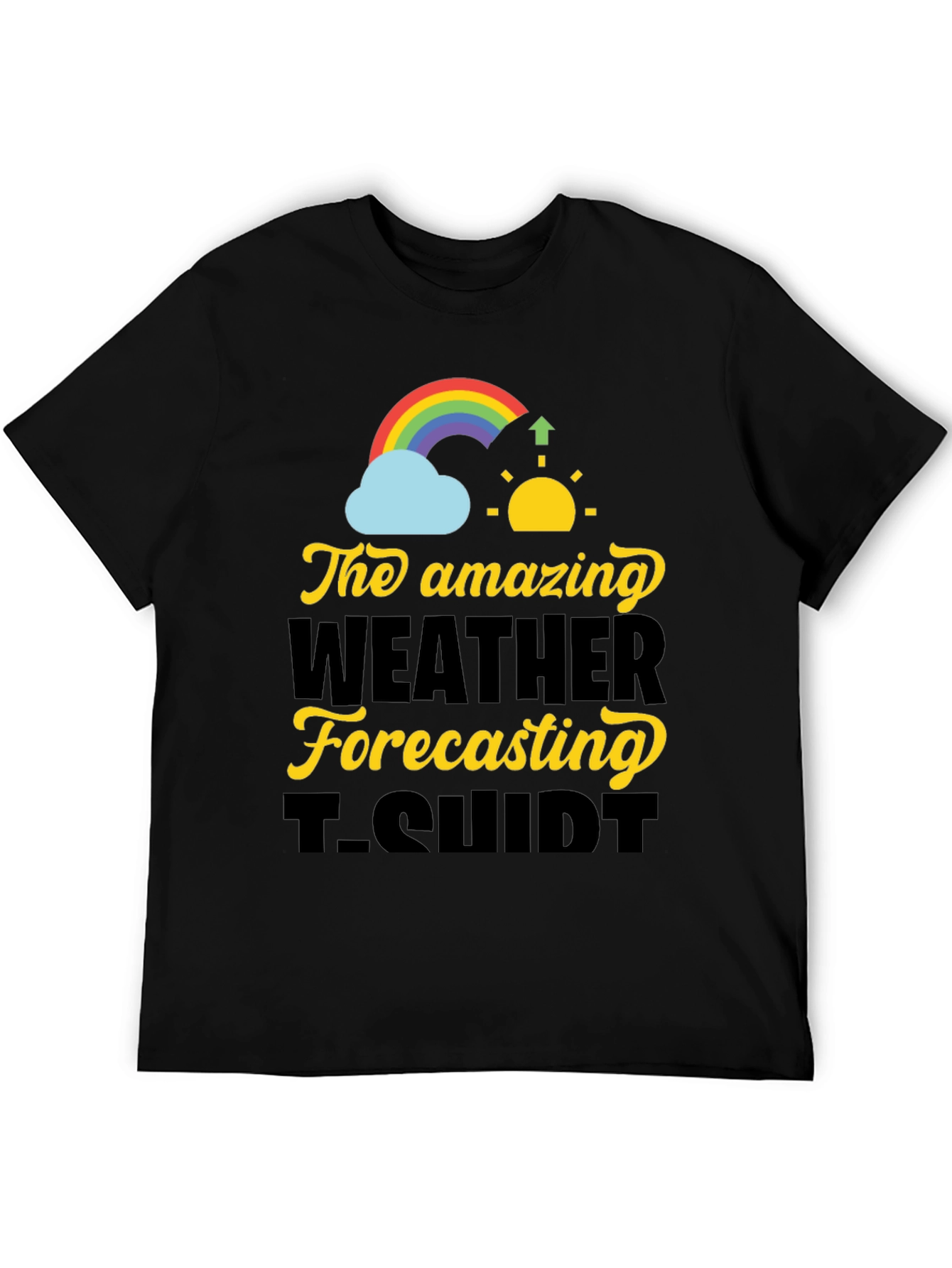 Black Amazing Weather Forecasting T-Shirt view 5