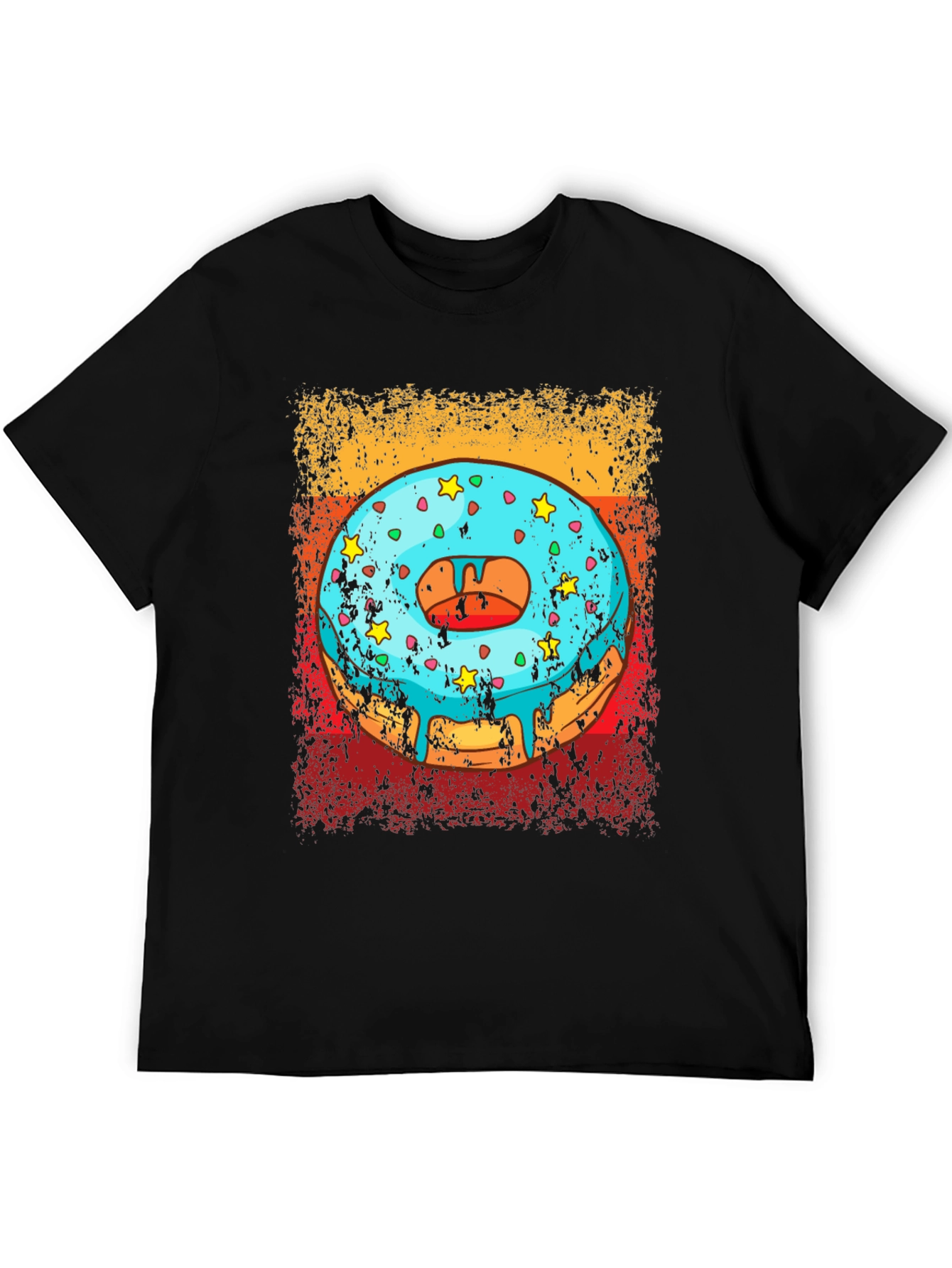 Black Donut Graphic Tee - Novelty T-Shirt view 5