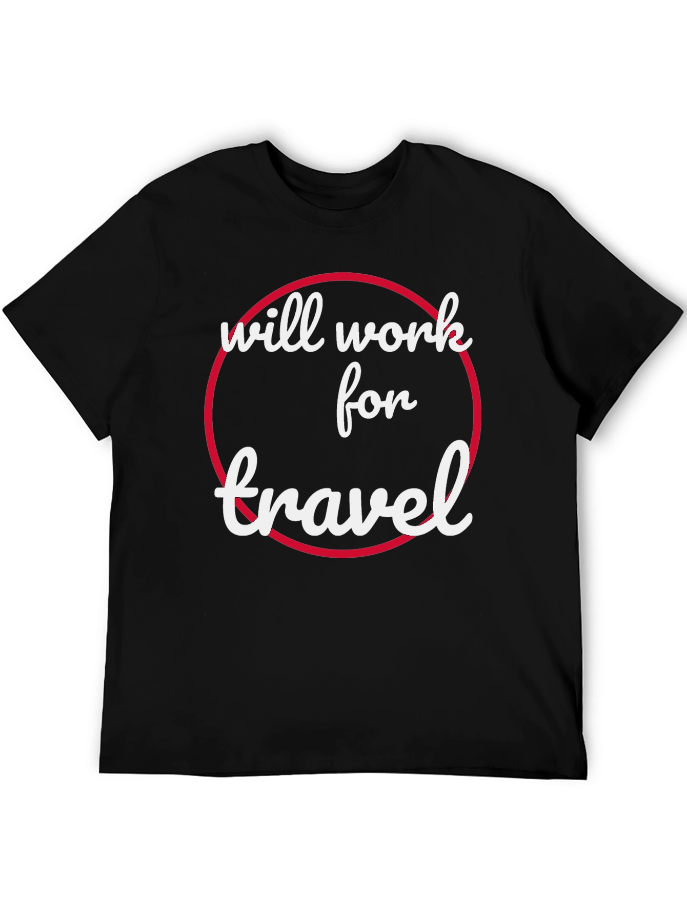 Black Will Work For Travel T-Shirt view 5