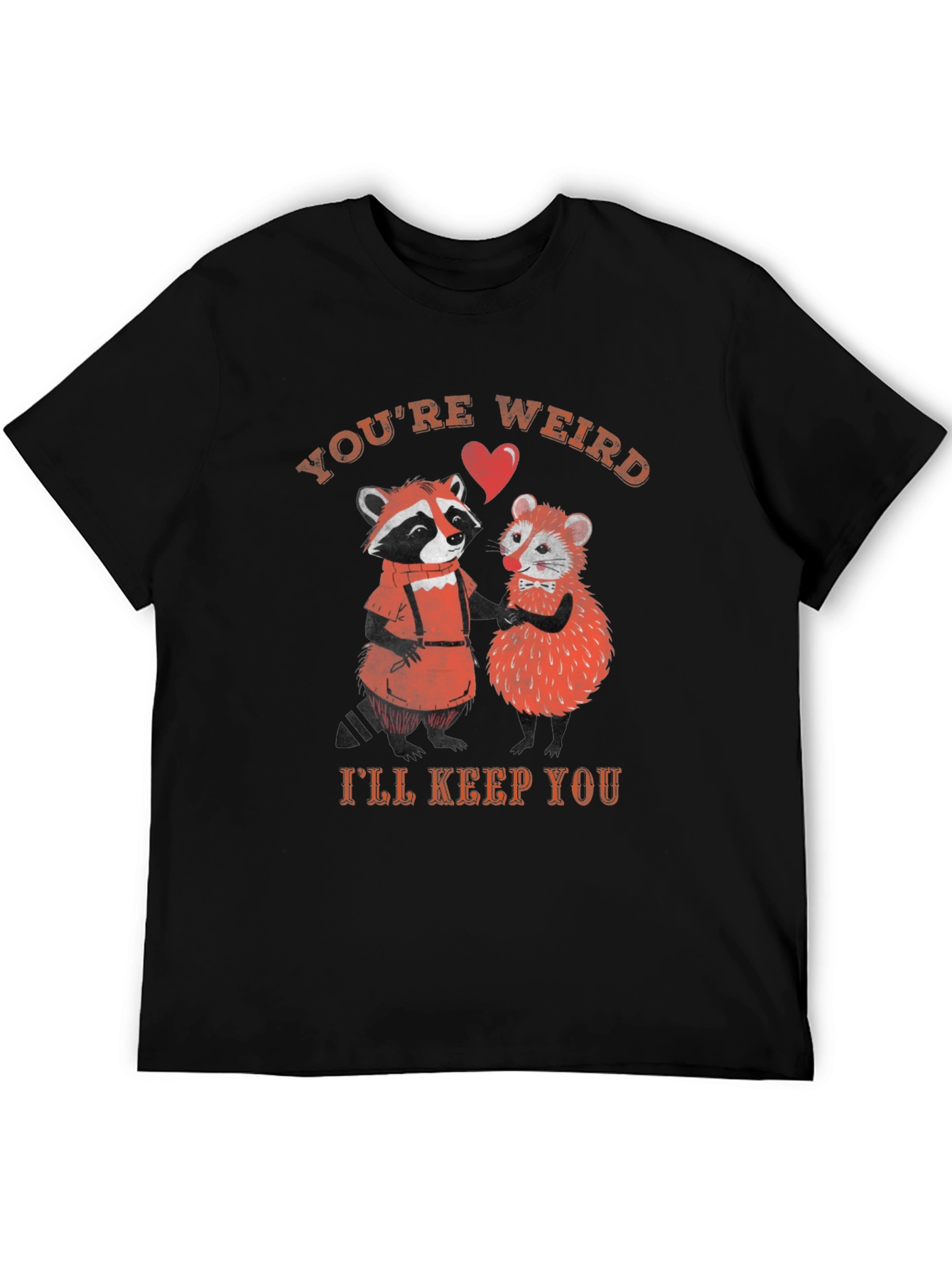 Black You're Weird, I'll Keep You Graphic Tee view 5