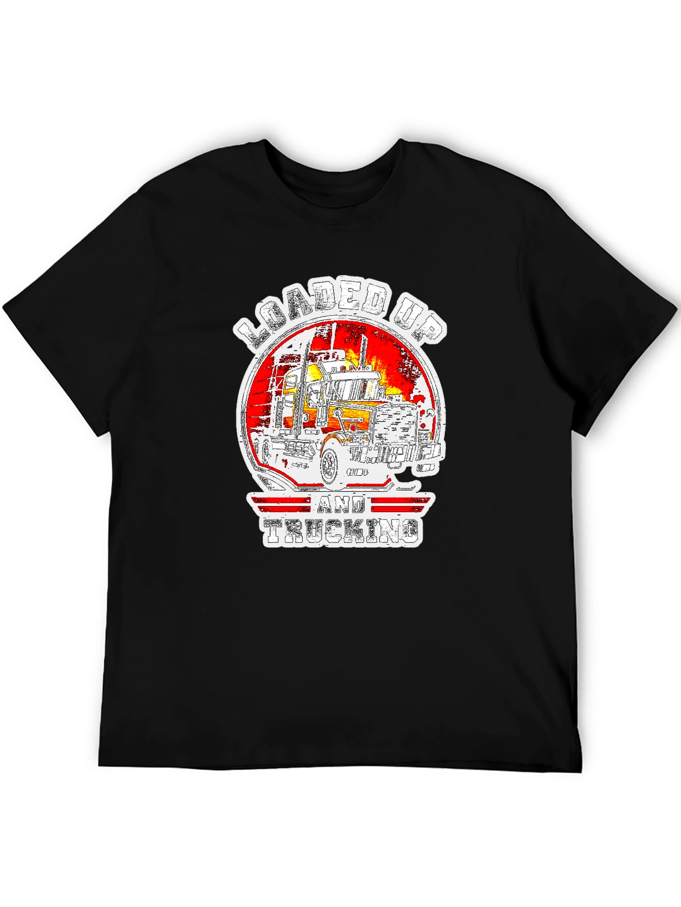 Black Loaded Up Trucking T-Shirt view 5