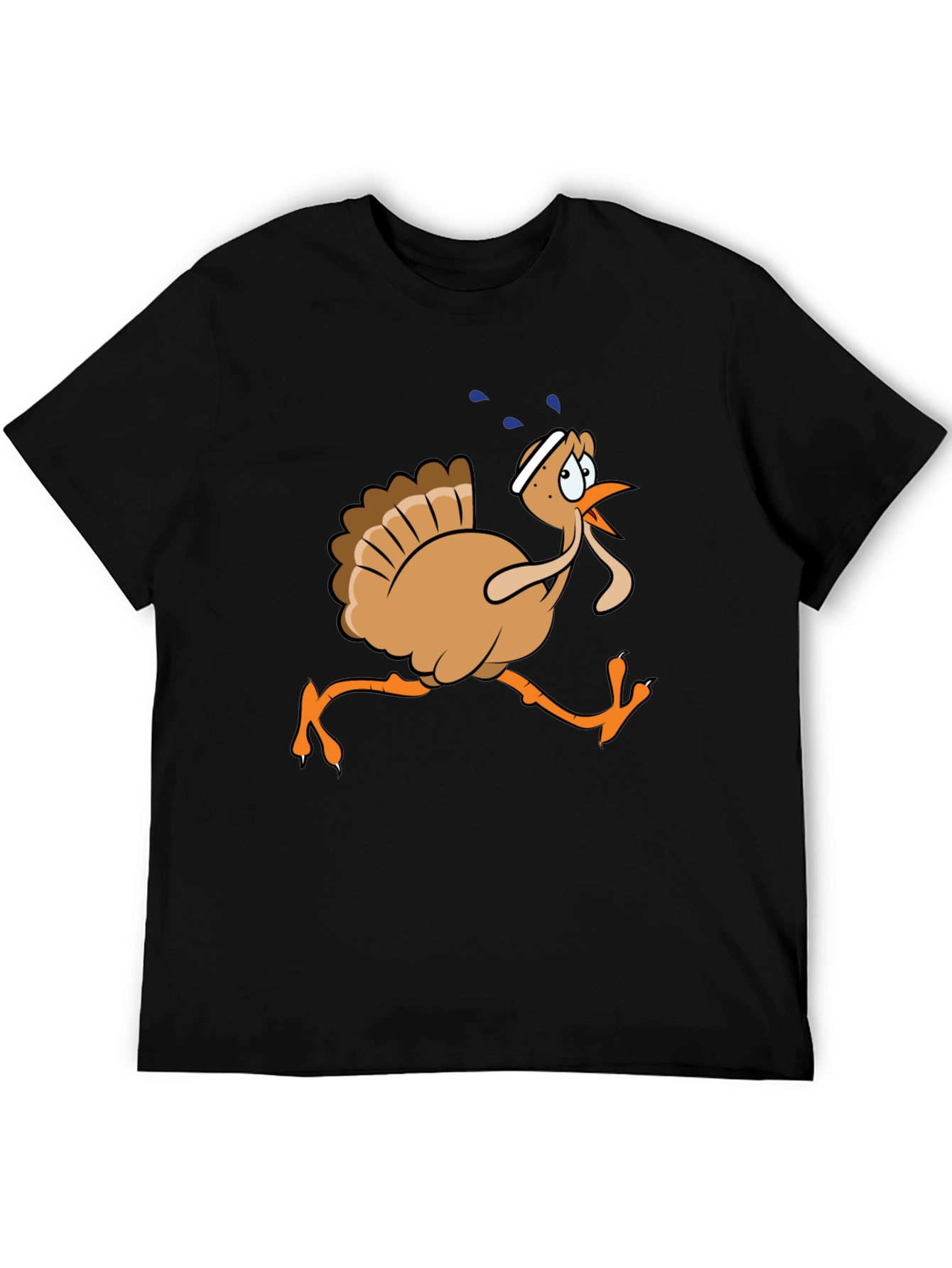 Black Running Turkey Graphic T-Shirt view 5