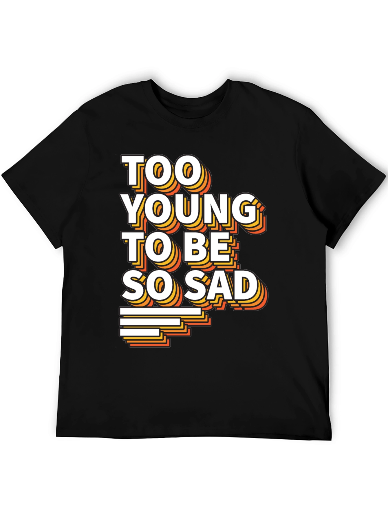 Black Too Young To Be So Sad Graphic Tee view 5