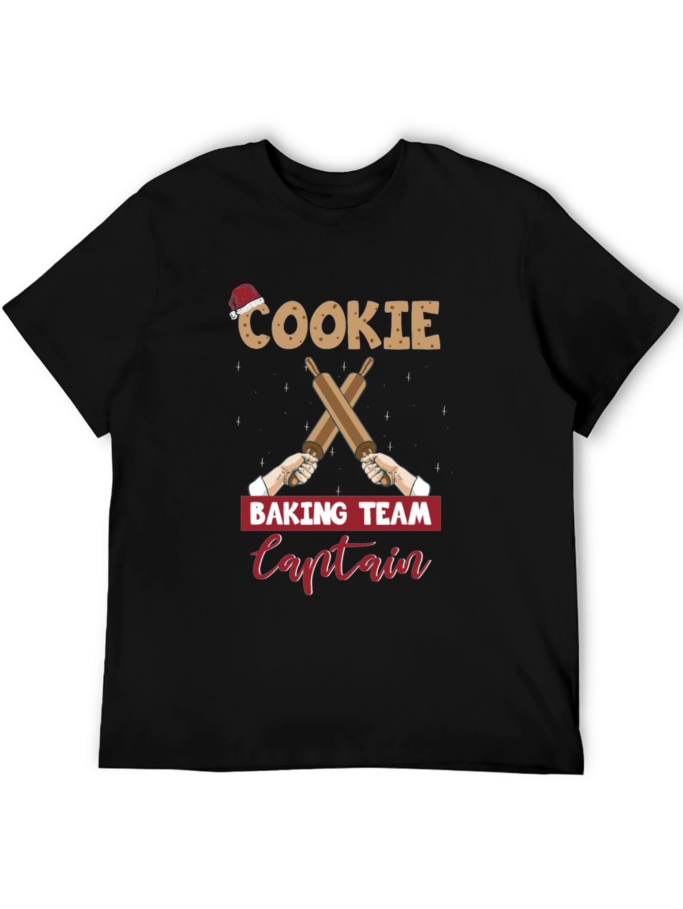 Black Cookie Baking Team Captain T-Shirt view 5