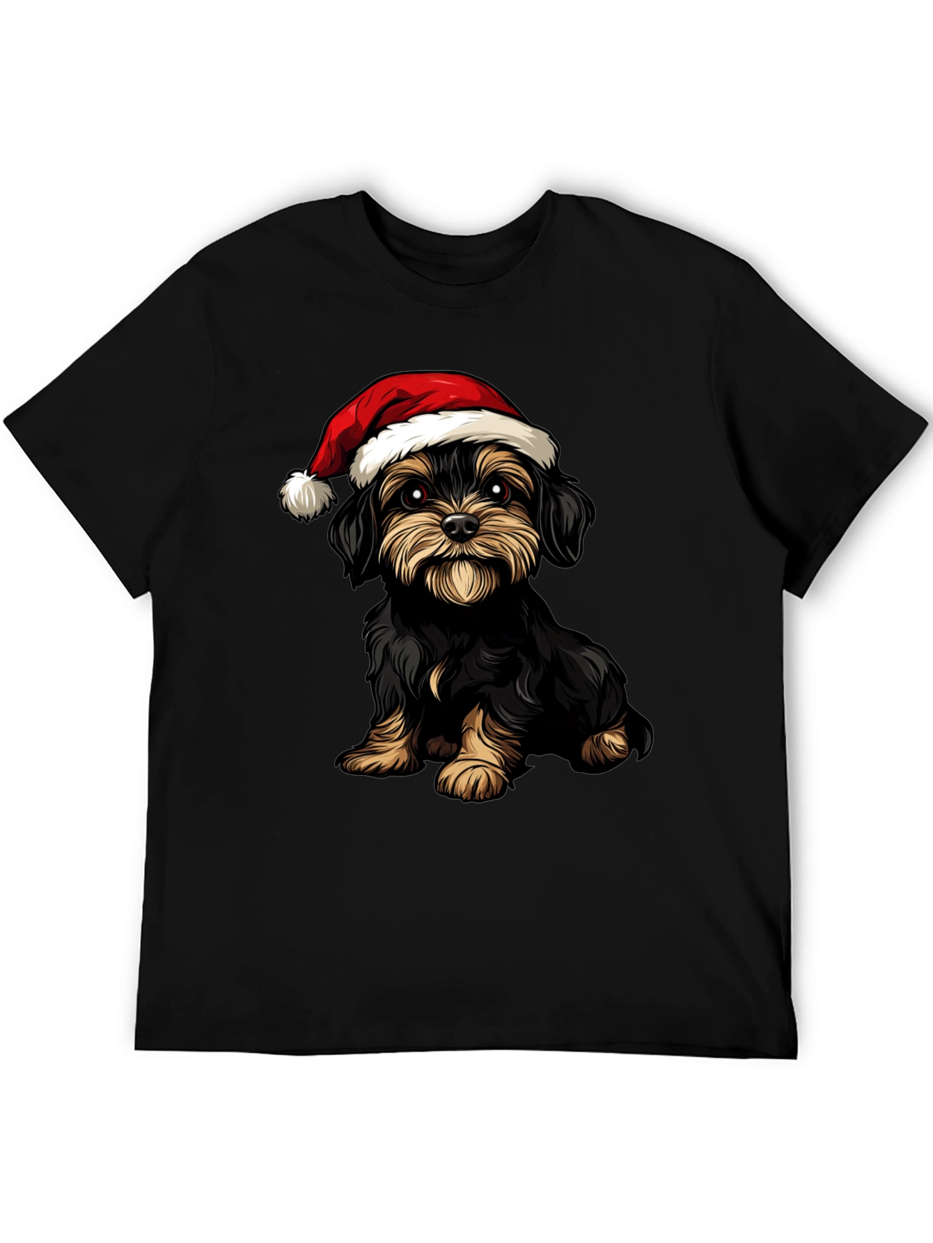 Black Christmas Dog T-Shirt view 5