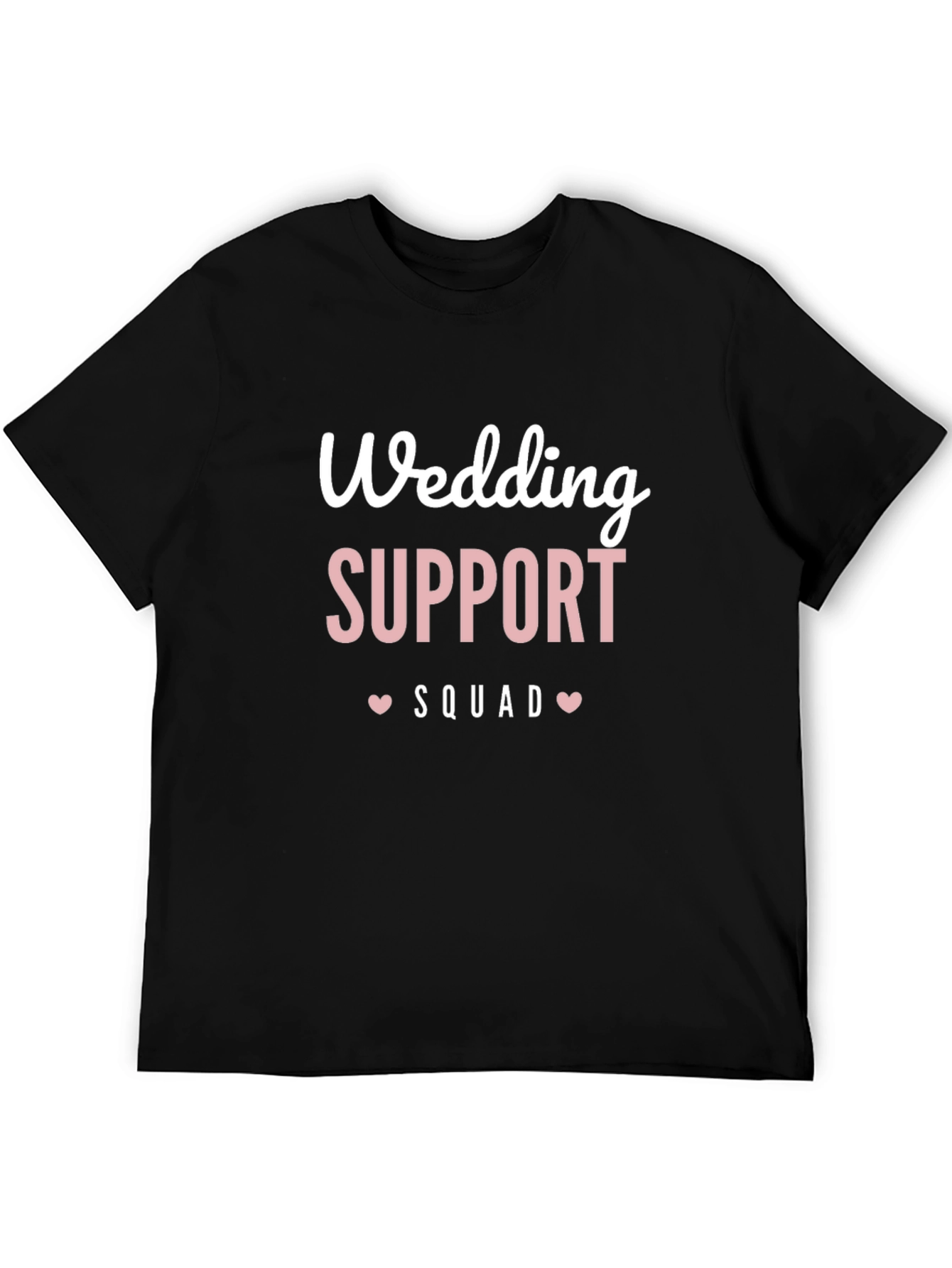 Black Wedding Support Squad T-Shirt view 5