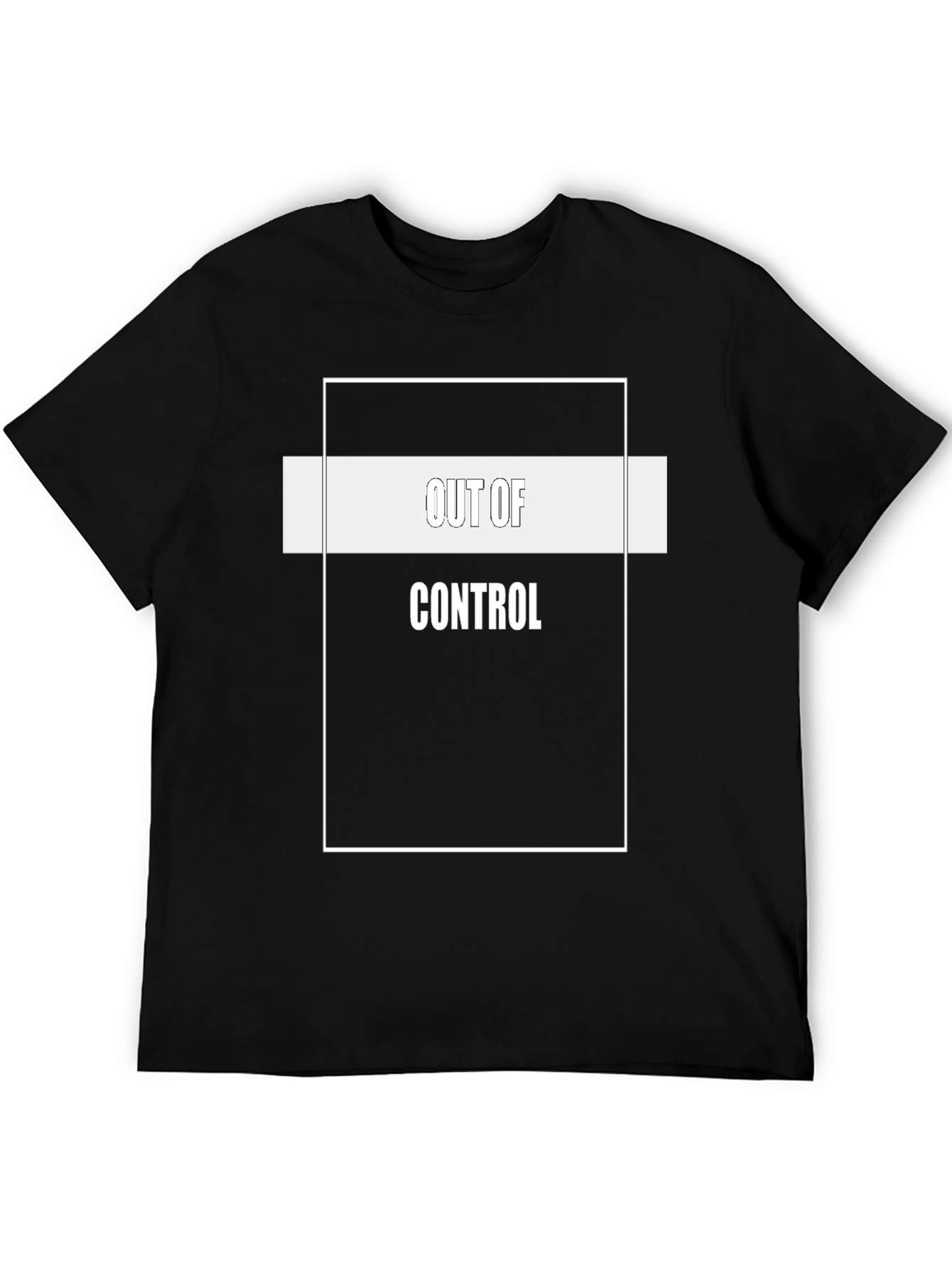 Black Out of Control Graphic Tee - Black Cotton Blend view 5