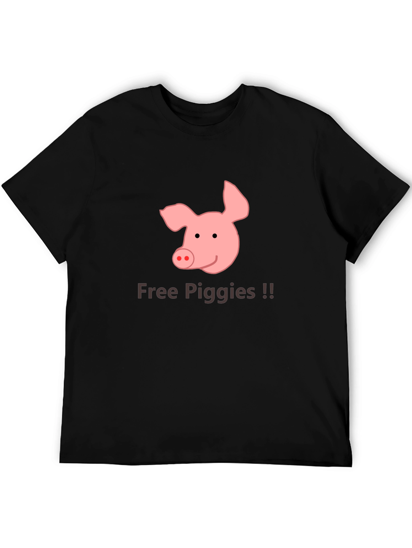 Black Free Piggies Black T-Shirt view 5