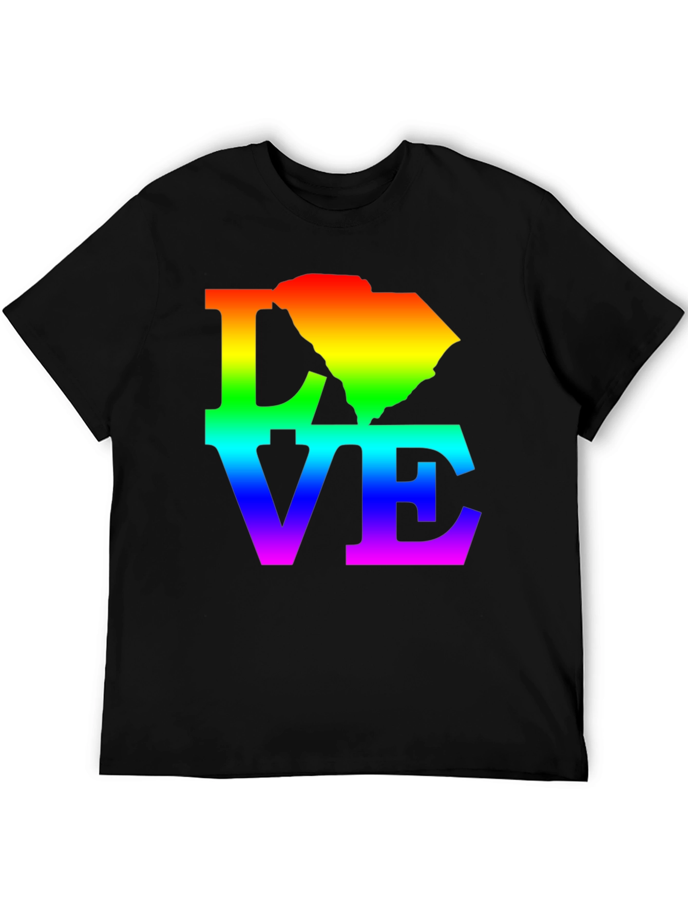 Black Rainbow South Carolina Love T-Shirt view 5