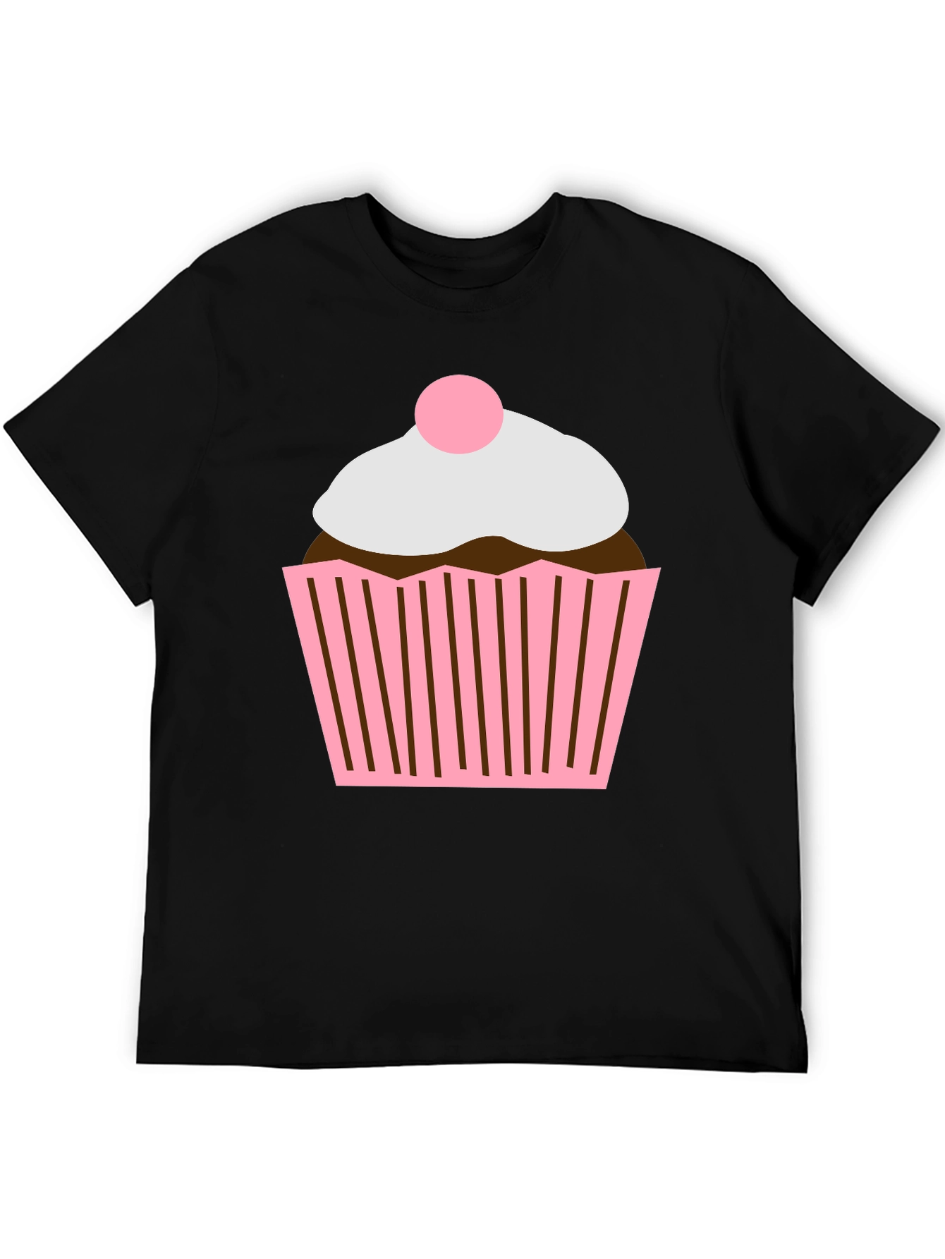 Black Cupcake Graphic Tee - Sweet Treat T-Shirt view 5