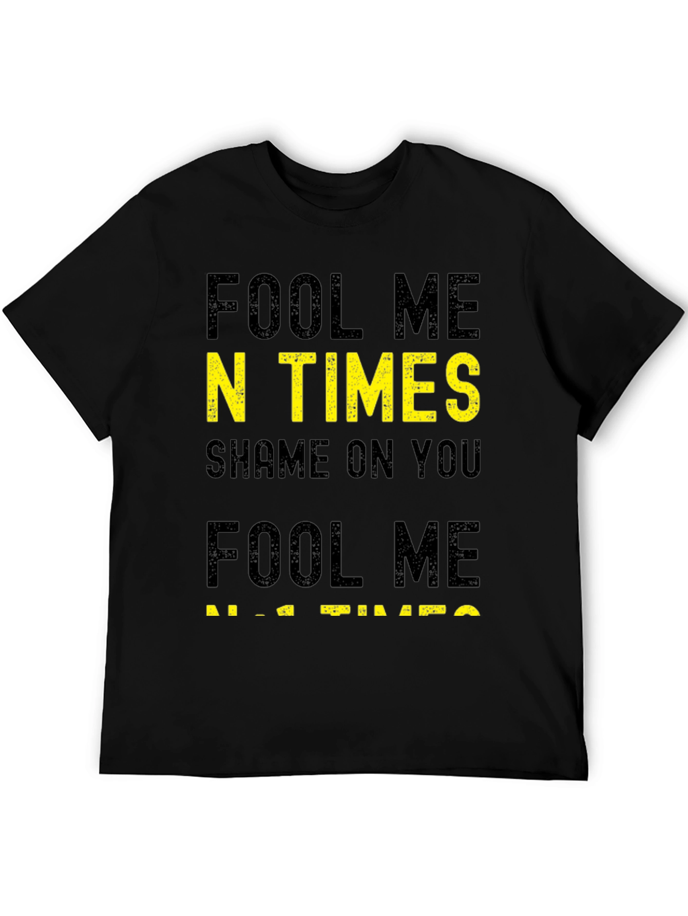 Black Fool Me N Times T-Shirt view 5