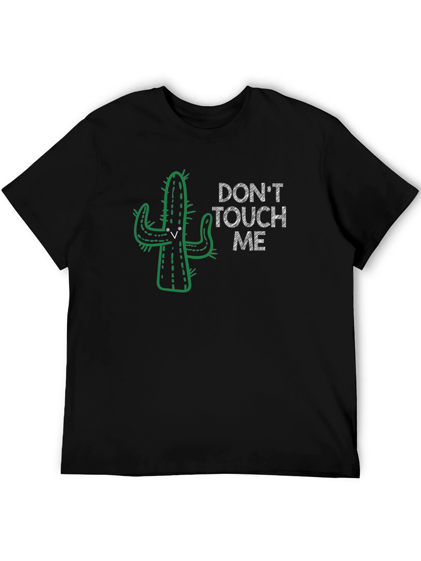 Black Don't Touch Me Cactus Graphic T-Shirt view 5