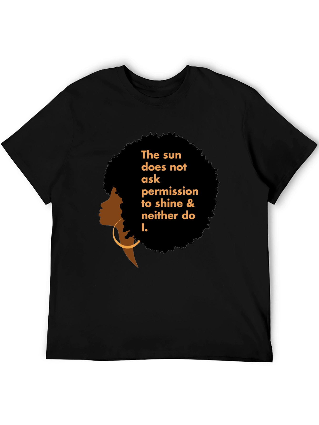 Black Empowered Woman Graphic Tee - Black view 5