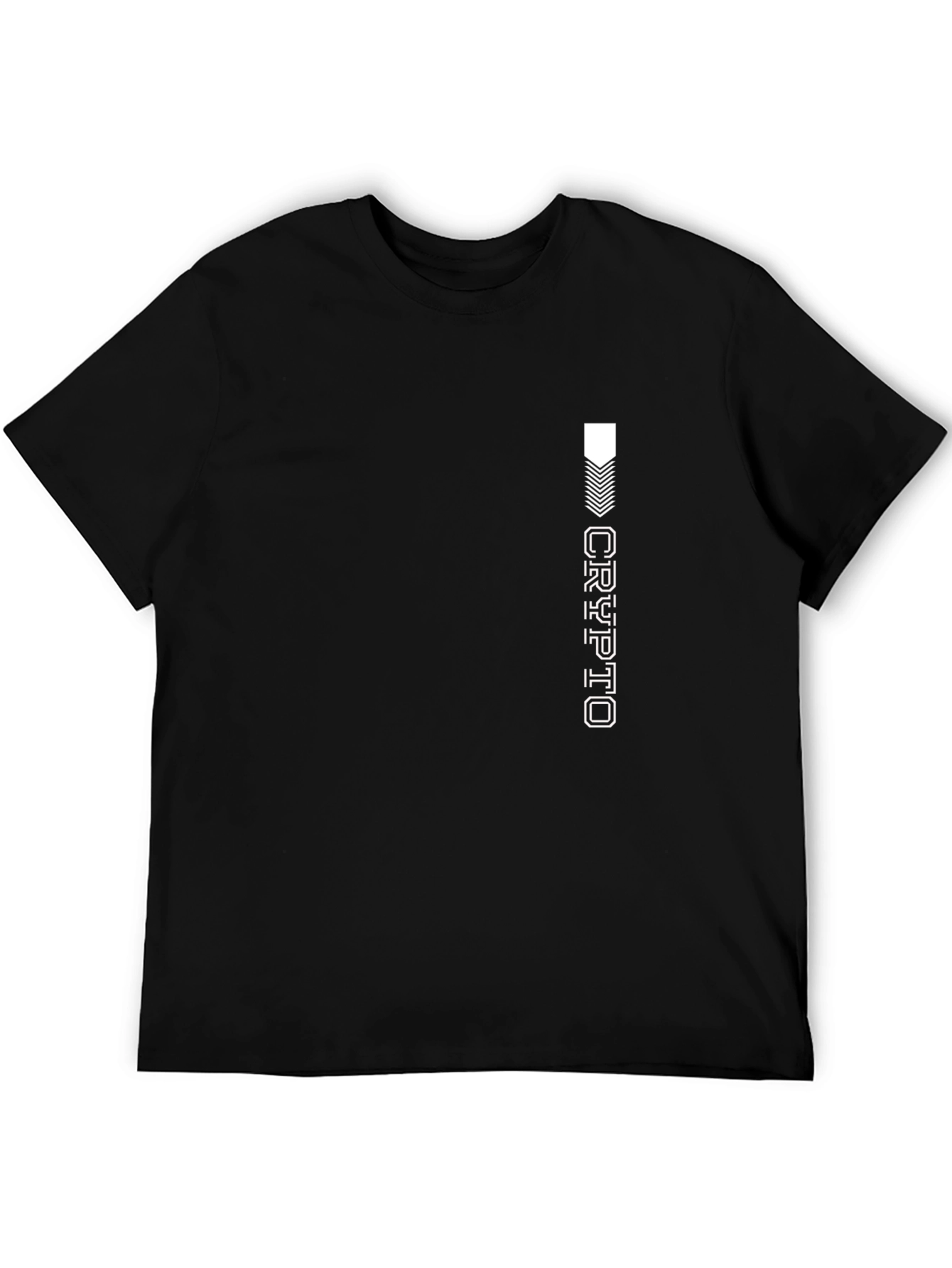 Black Crypto Graphic Black T-Shirt - Modern Style view 5