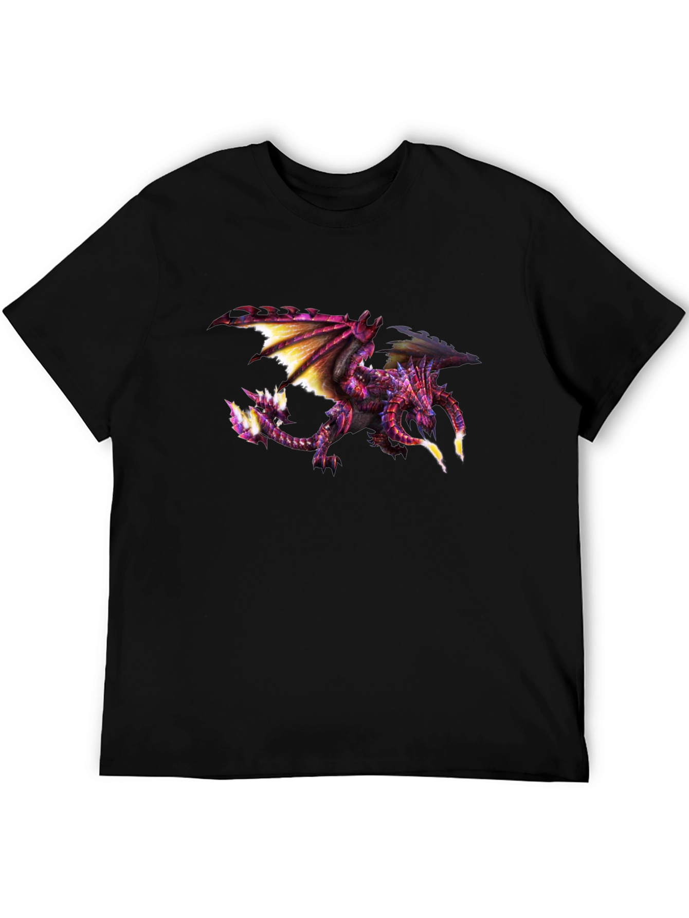 Black Dragon Graphic T-Shirt - Bold Black Tee view 5