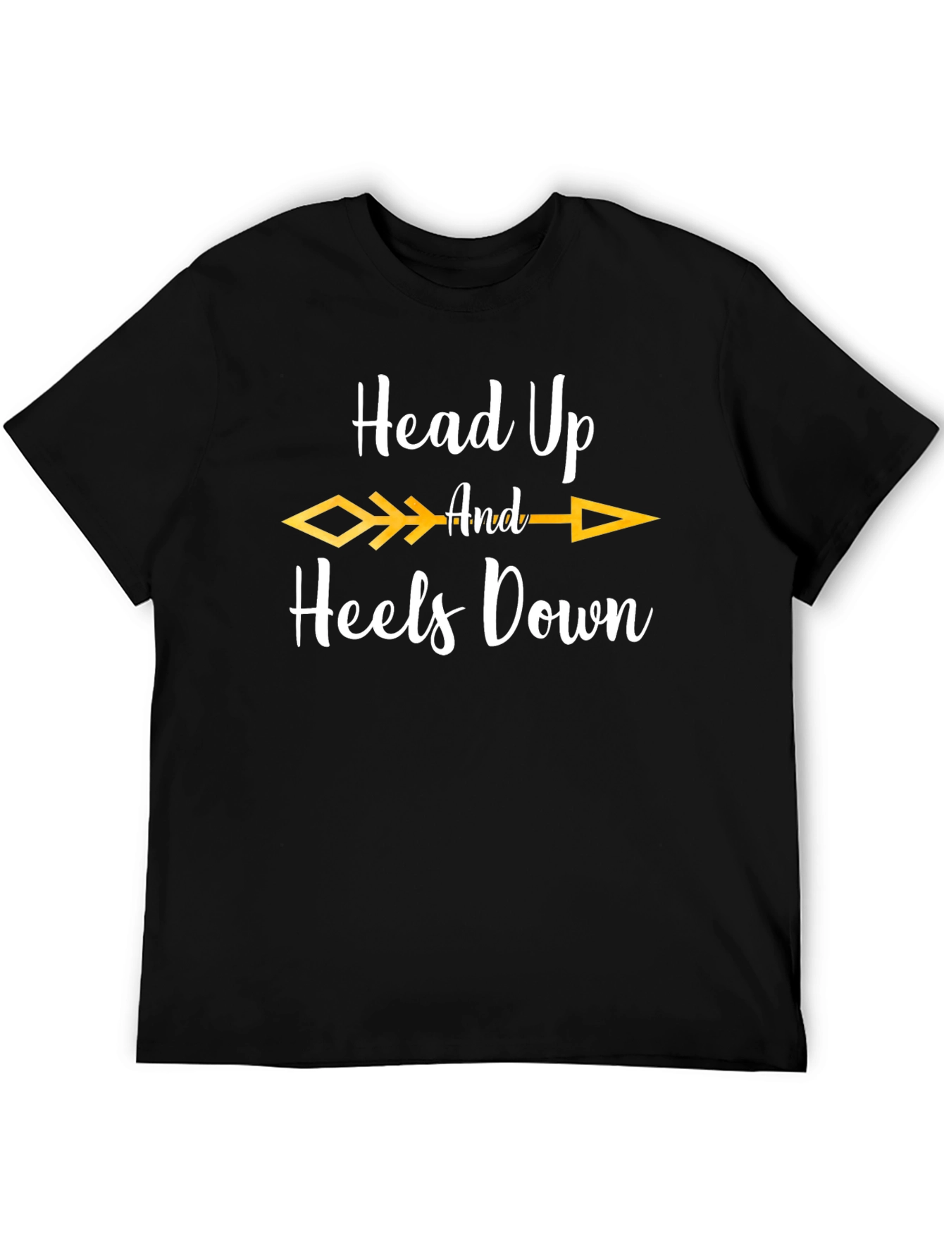 Black Head Up Heels Down Graphic Tee view 5