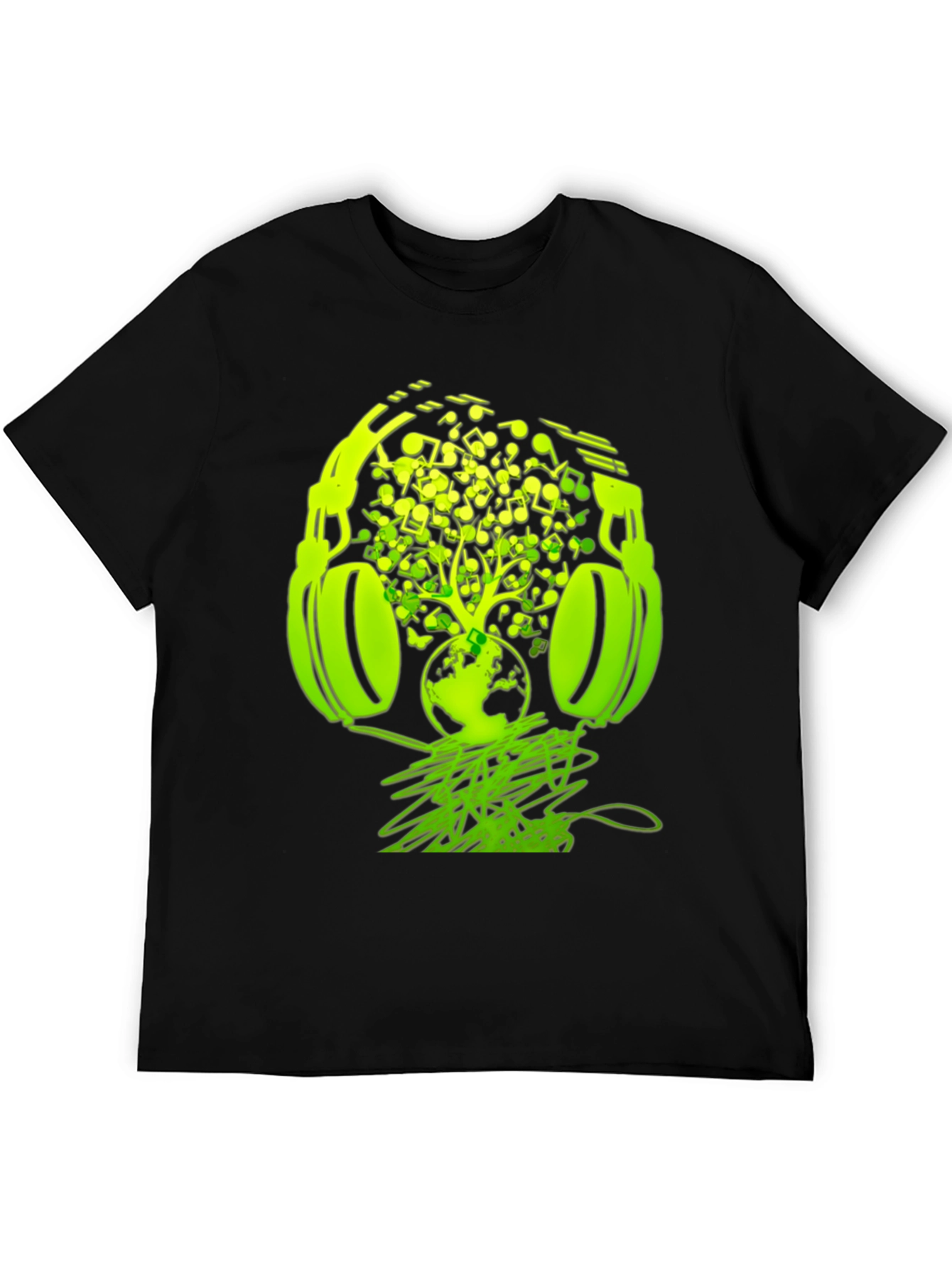 Black Earth Beats T-Shirt: Music Headphones Graphic Tee view 5