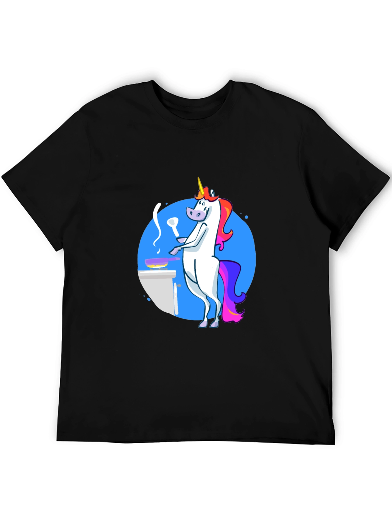 Black Unicorn Chef T-Shirt view 5