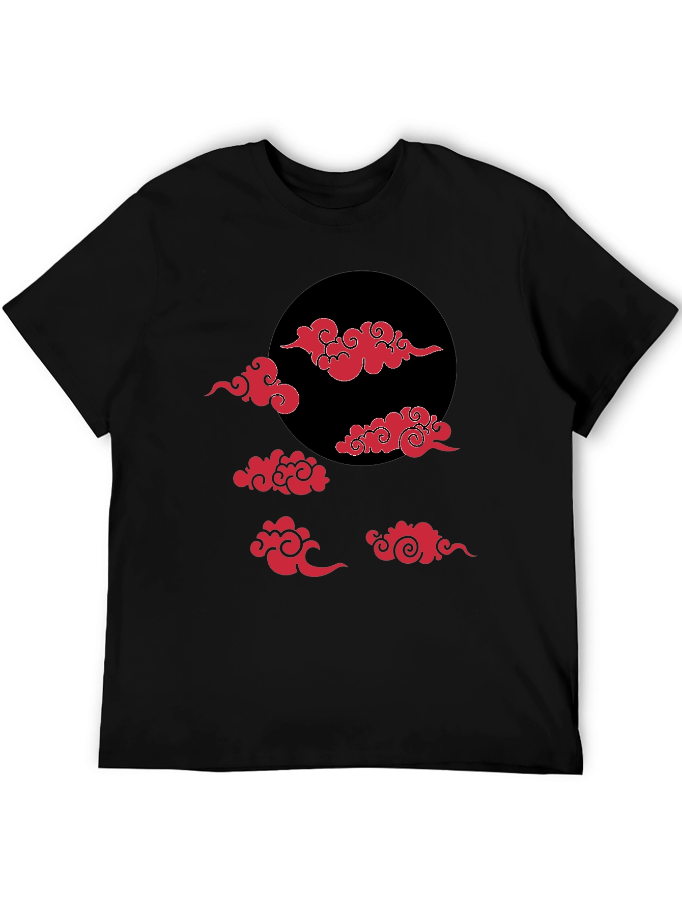 Black Cloud Pattern Graphic Tee - Black T-Shirt view 5