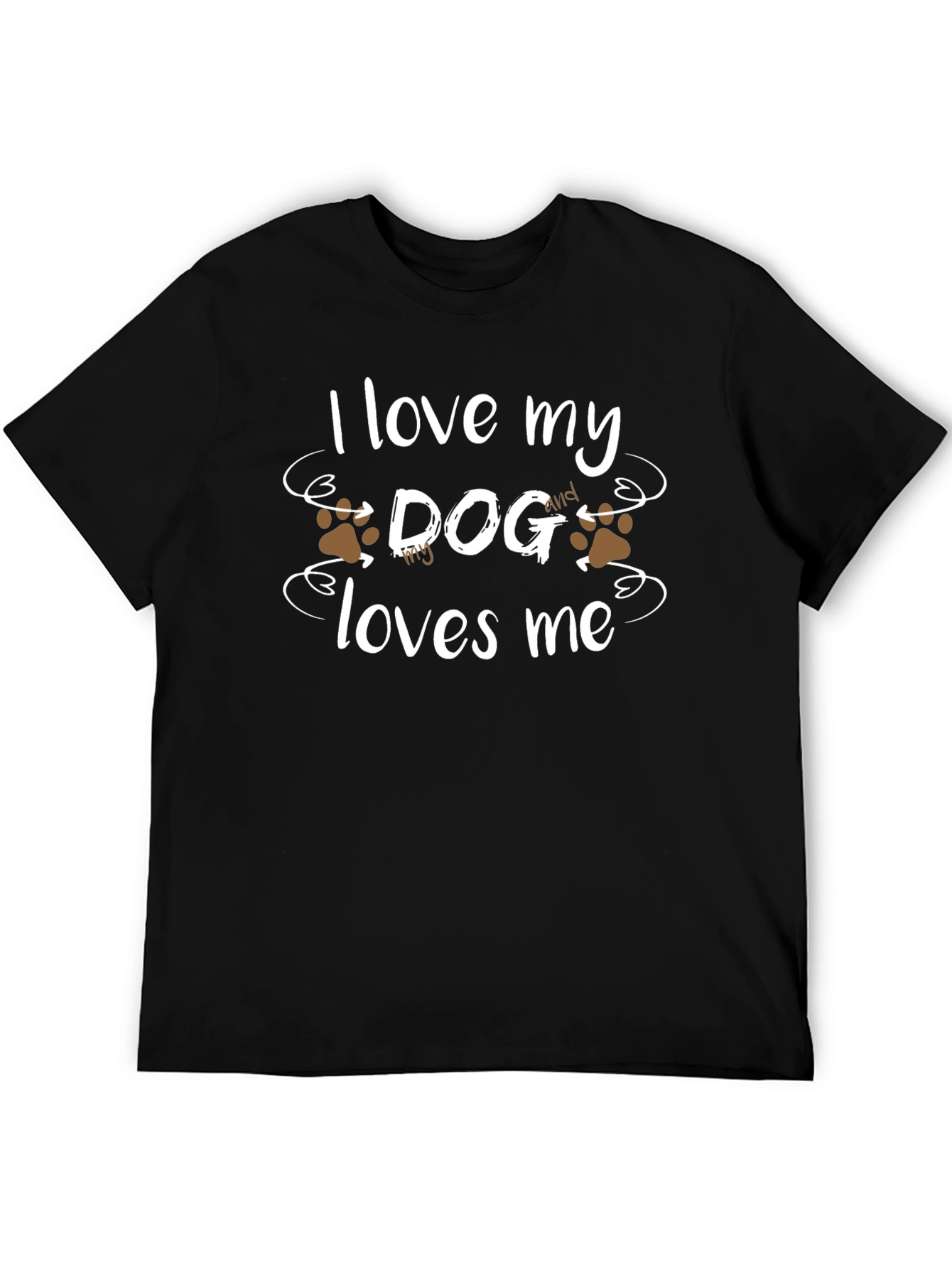 Black I Love My Dog T-Shirt view 5