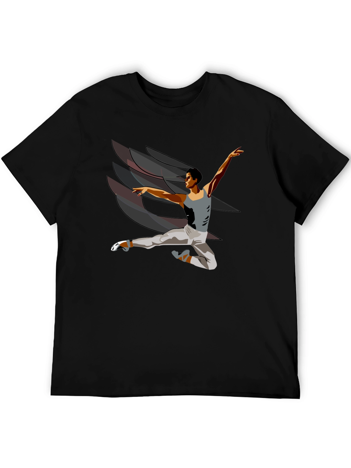 Black Ballet Dancer Graphic T-Shirt - Black view 5