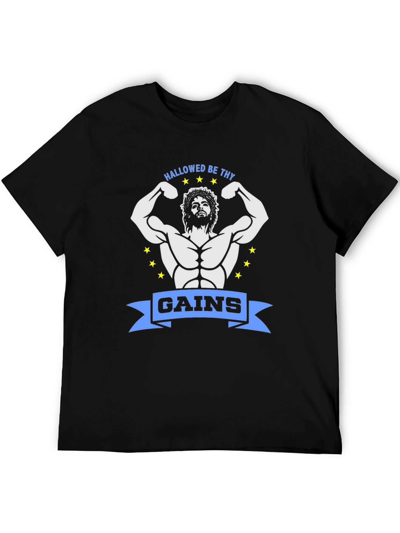Black Hallowed Be Thy Gains Graphic Tee - Black view 5