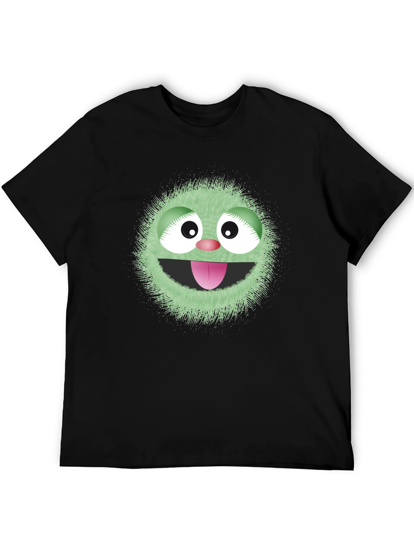 Black Fun Monster Graphic Tee - Black Cotton T-Shirt view 5