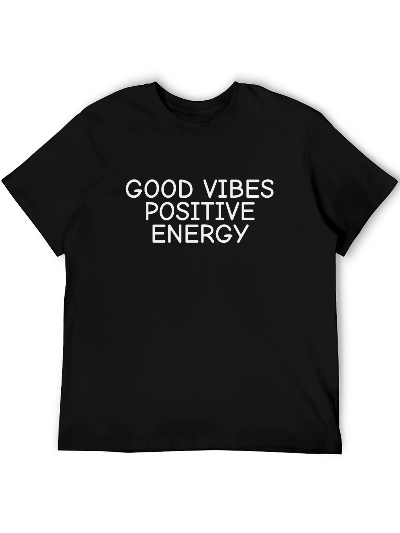 Black Good Vibes Positive Energy Graphic T-Shirt view 5