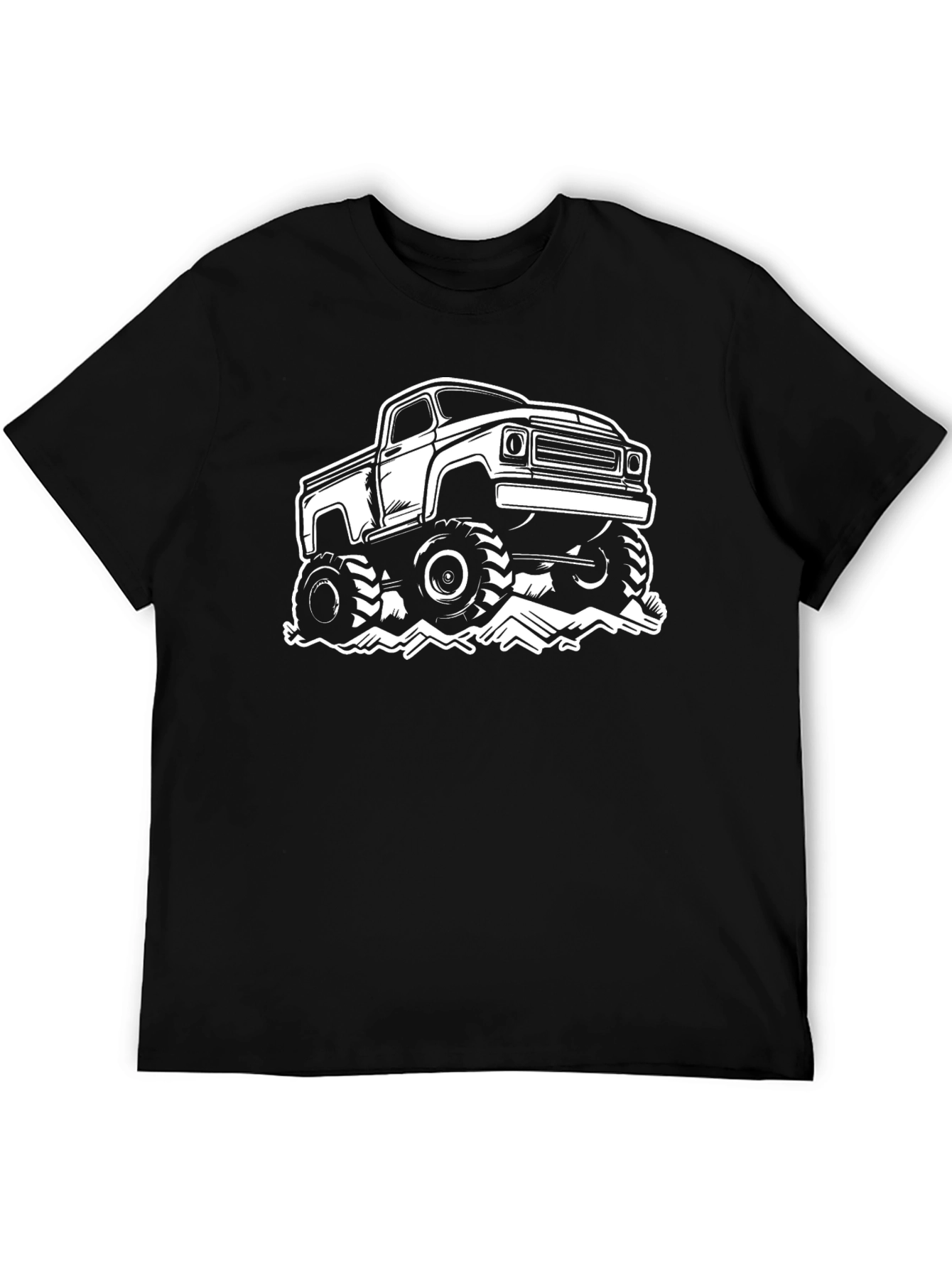 Black Monster Truck Graphic Tee - Black view 5