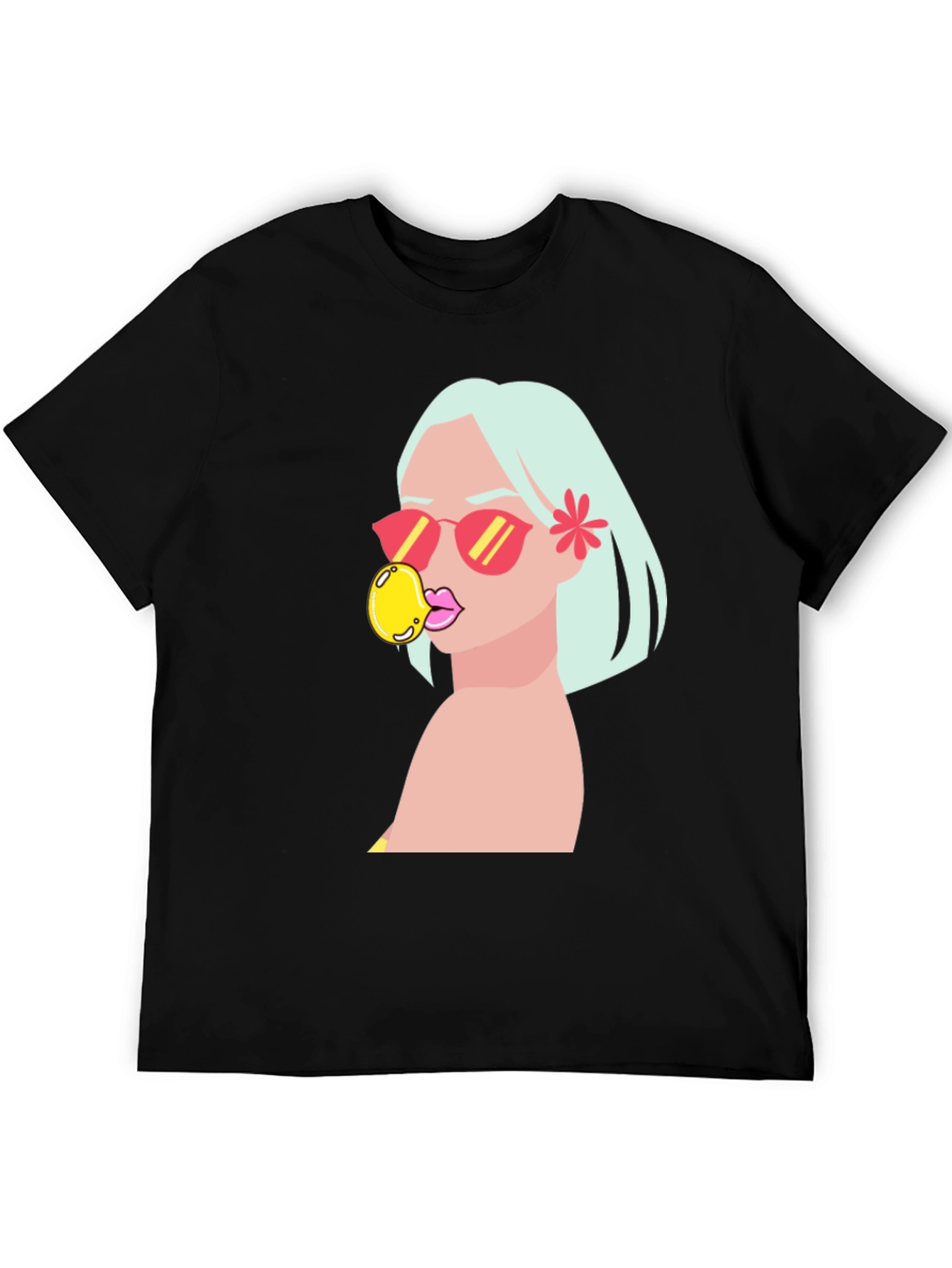 Bubblegum Pop Art T-Shirt - Casual Graphic Tee - 5