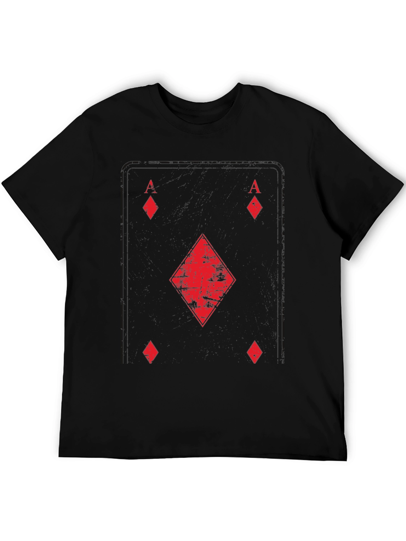 Black Ace of Diamonds Graphic T-Shirt view 5
