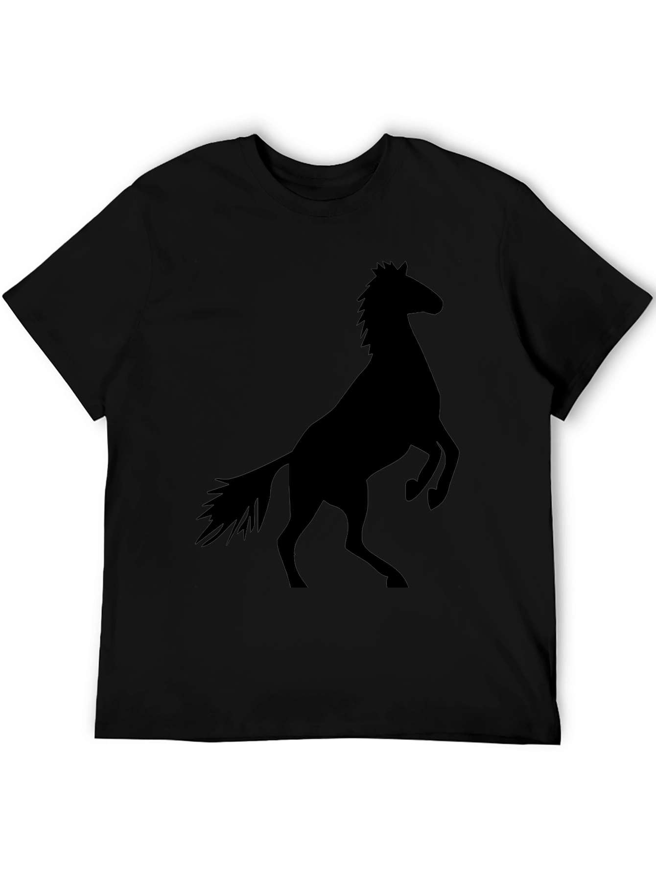 Black Black Horse Silhouette Graphic Tee view 5