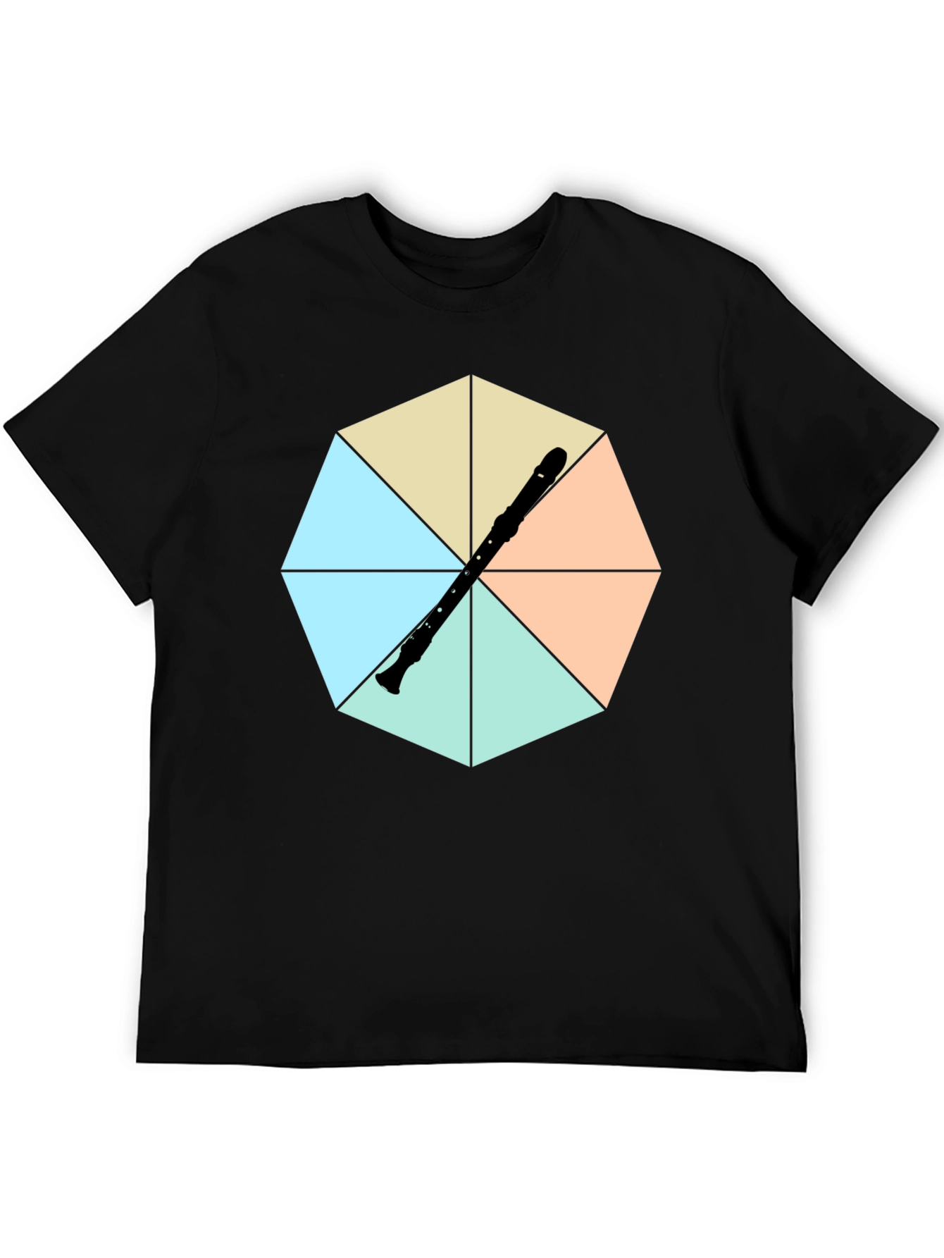 Black Recorders Hexagon T-Shirt view 5