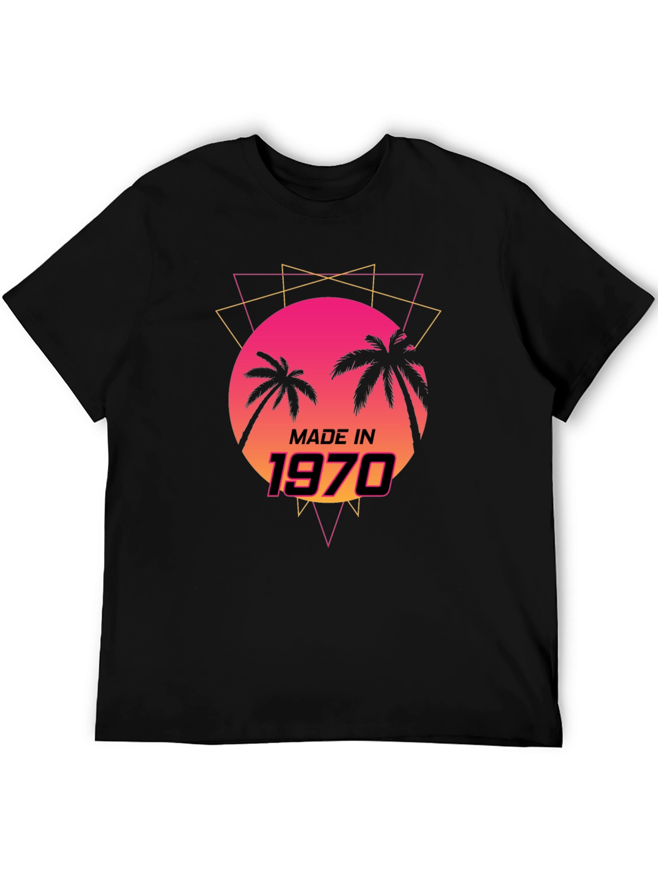 Black Made in 1970s Retro T-Shirt view 5