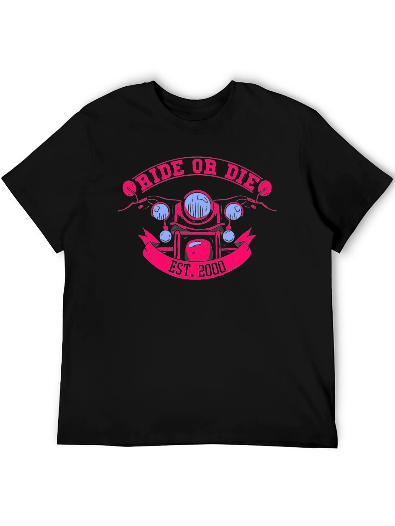 Black Ride or Die Motorcycle T-Shirt view 5