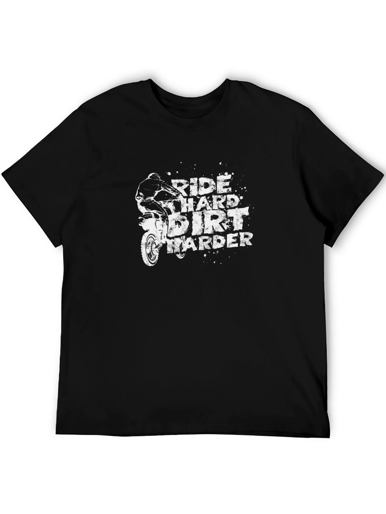 Black Ride Hard Dirt Harder Black T-Shirt view 5