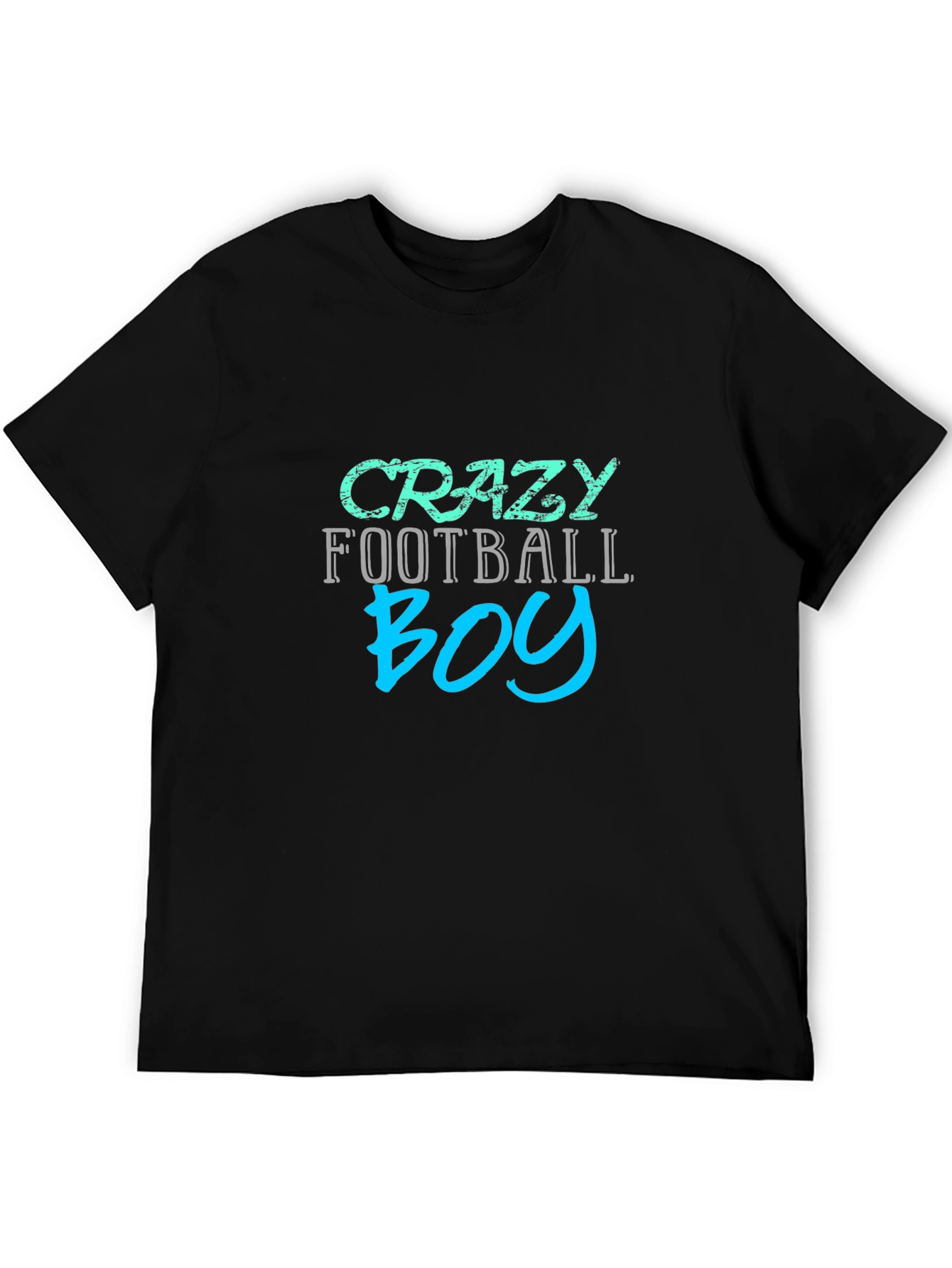 Black Crazy Football Boy Graphic Tee view 5