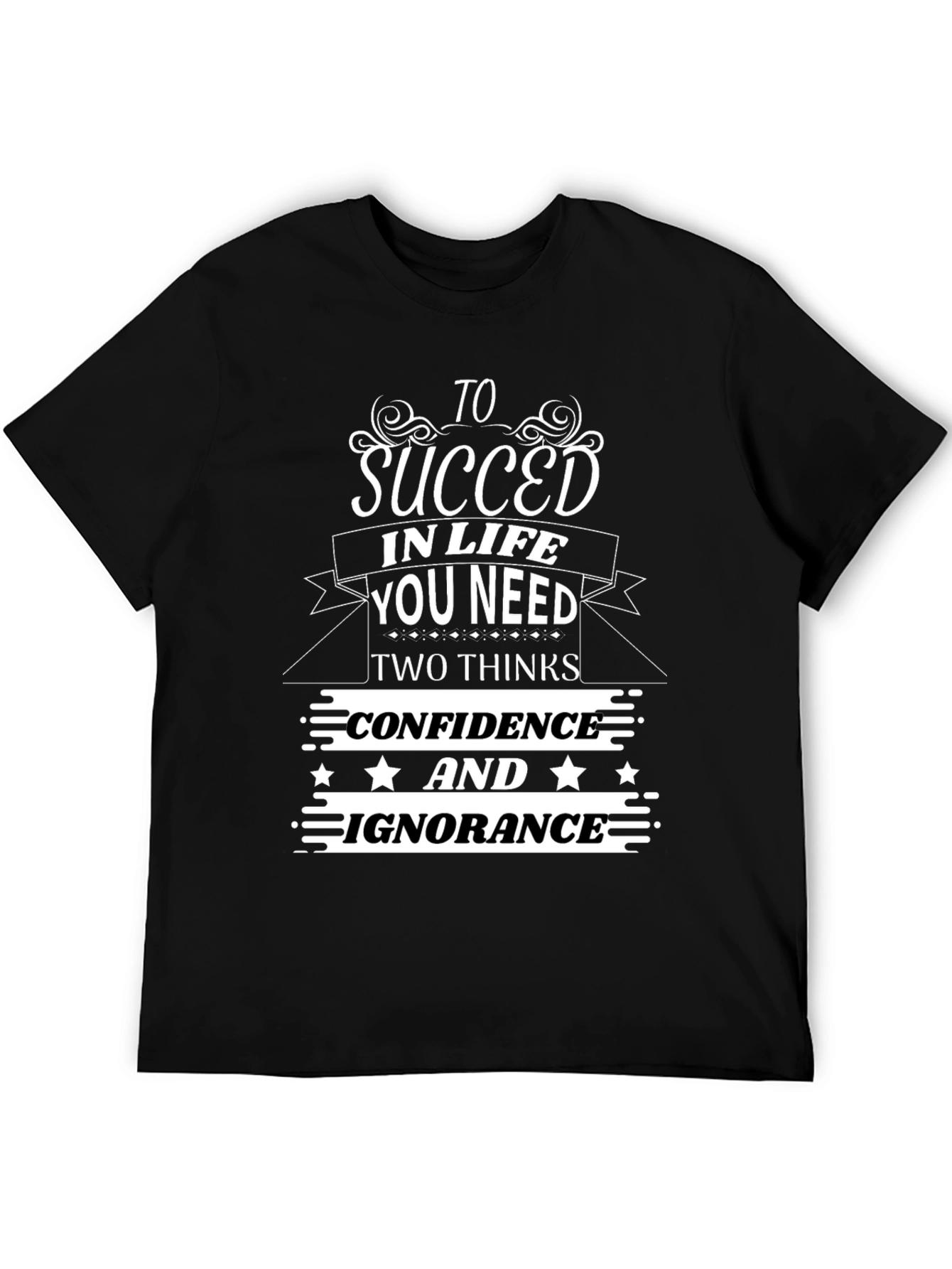 Black To Succeed in Life Funny Graphic Tee view 5