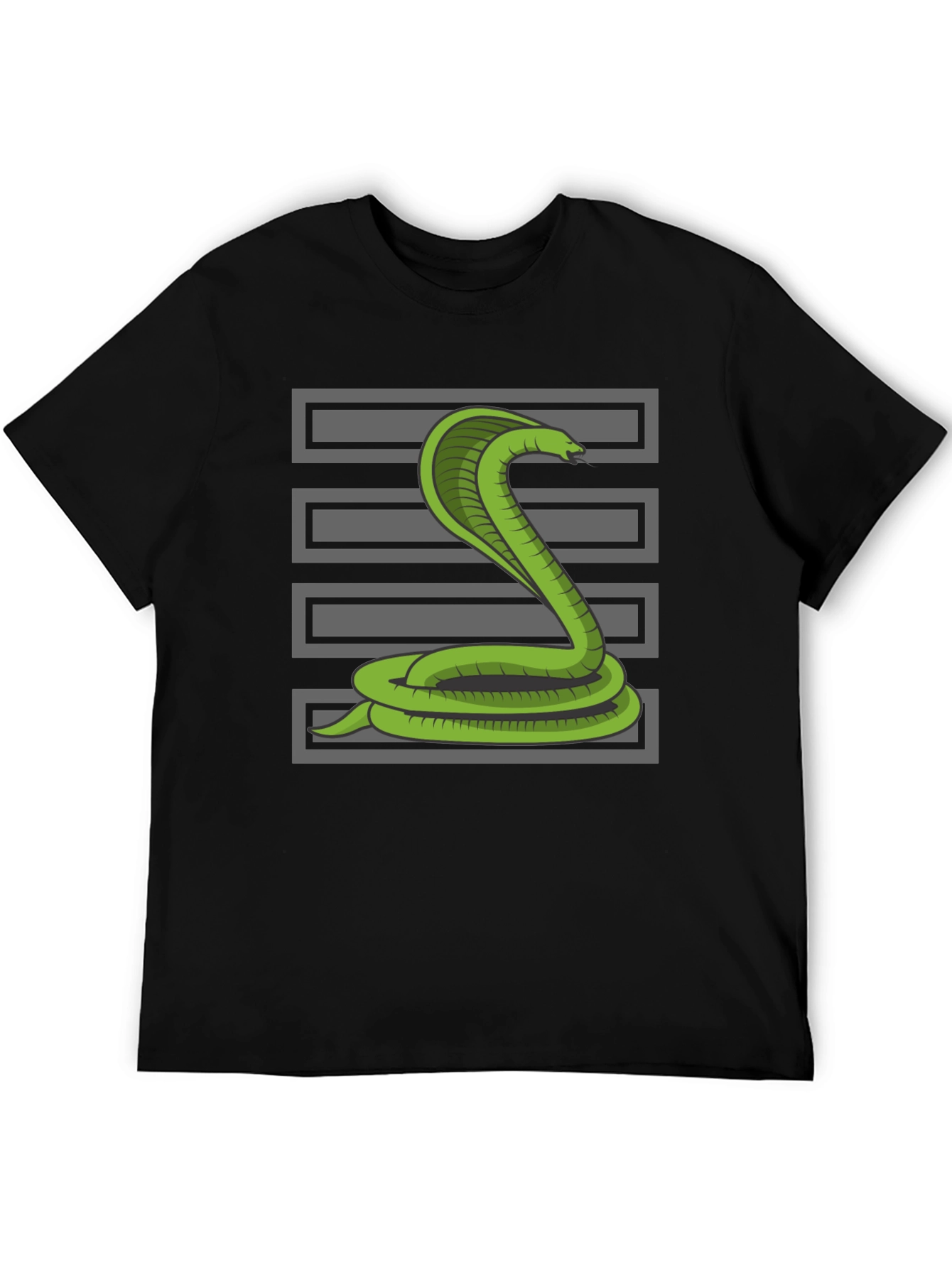Black Cobra Snake T-Shirt - Graphic Tee for Men view 5