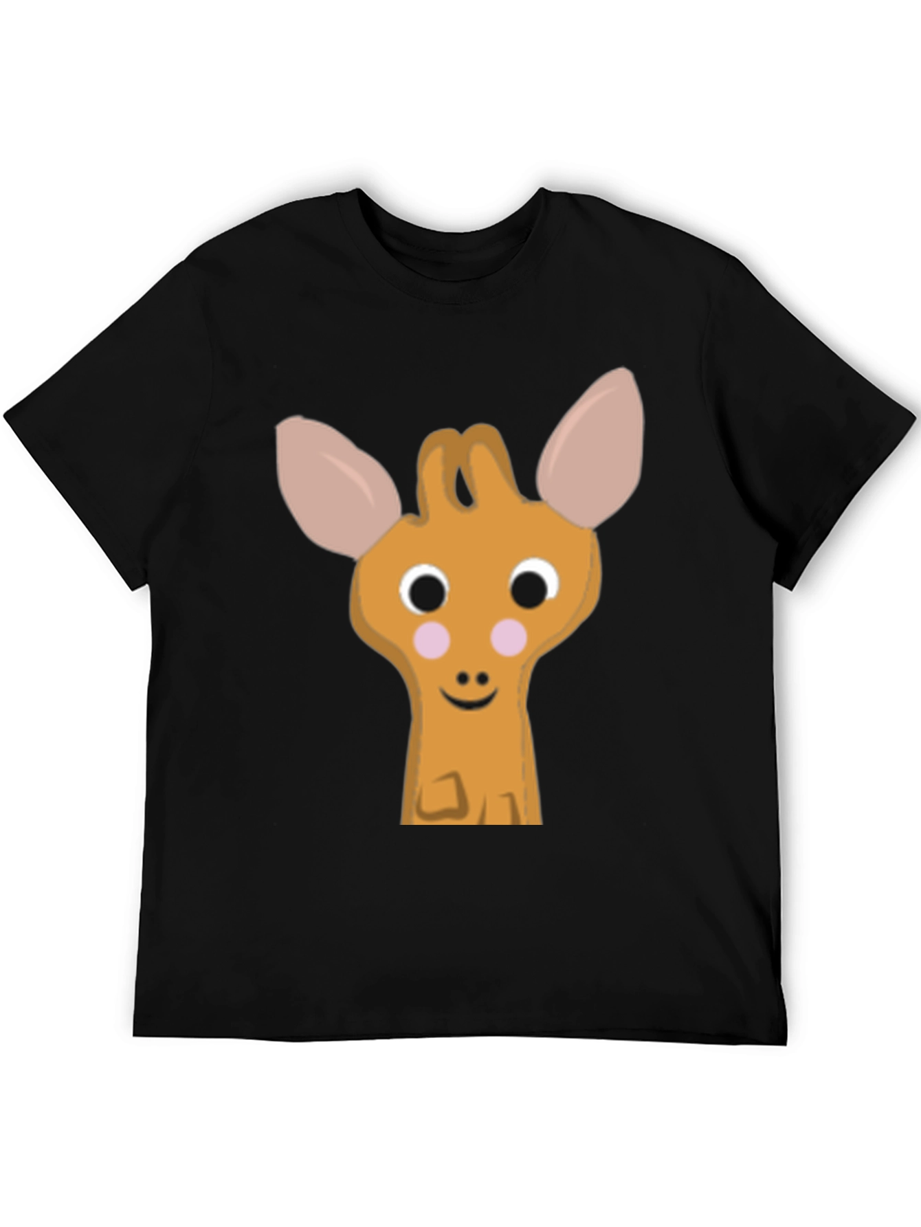 Black Cute Giraffe Graphic Tee - Soft Cotton Comfort view 5