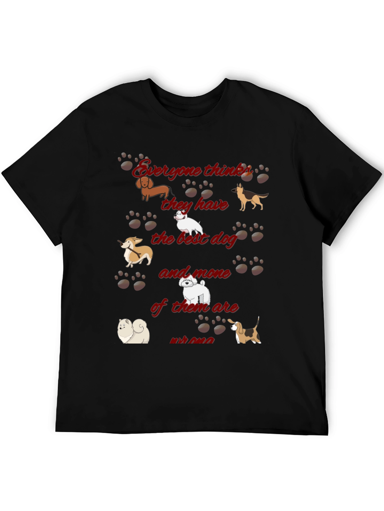 Black Dog Lover T-Shirt - Best Dog Breed Graphic Tee view 5