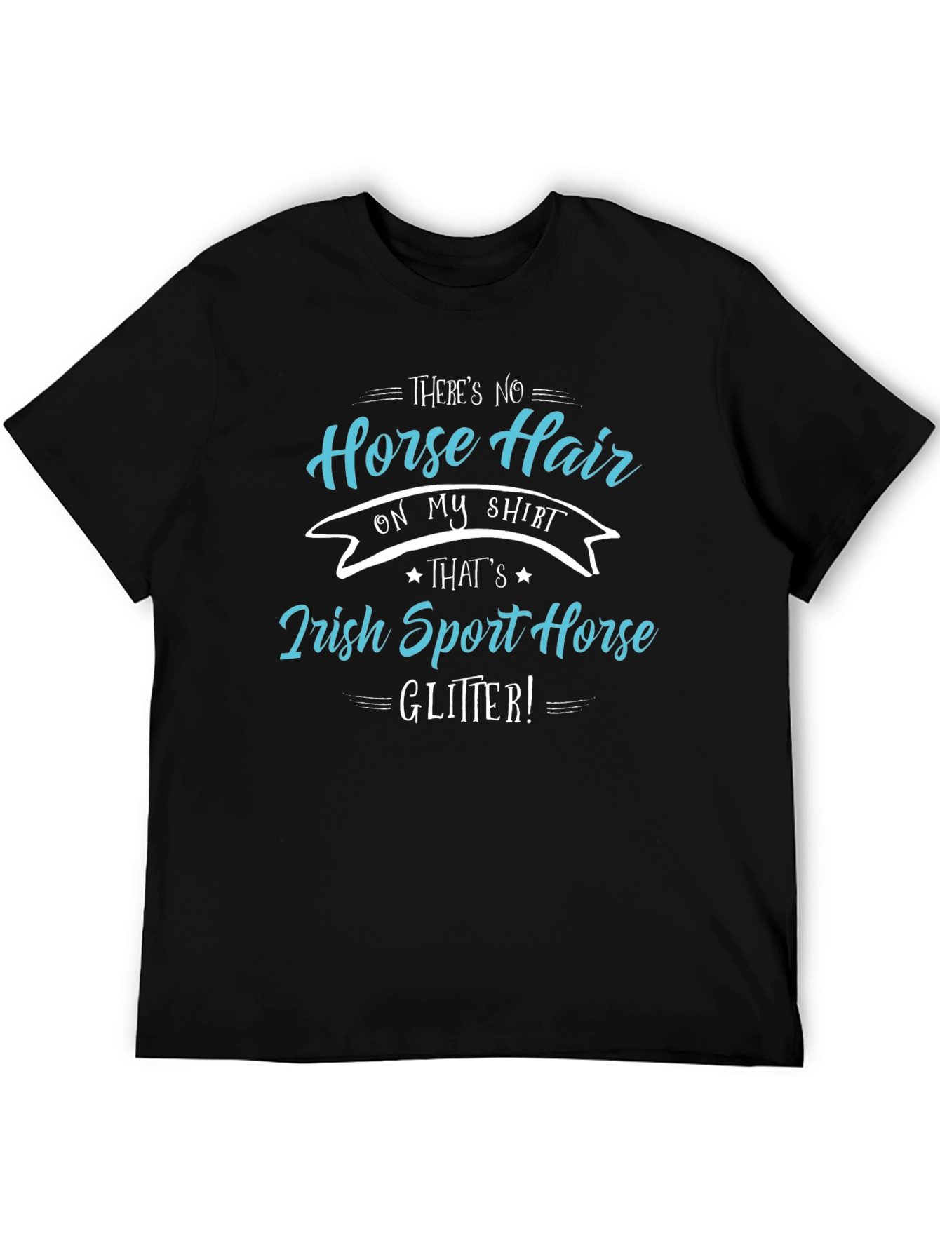 Black Irish Sport Horse Glitter T-Shirt - Horse Lover Tee view 5