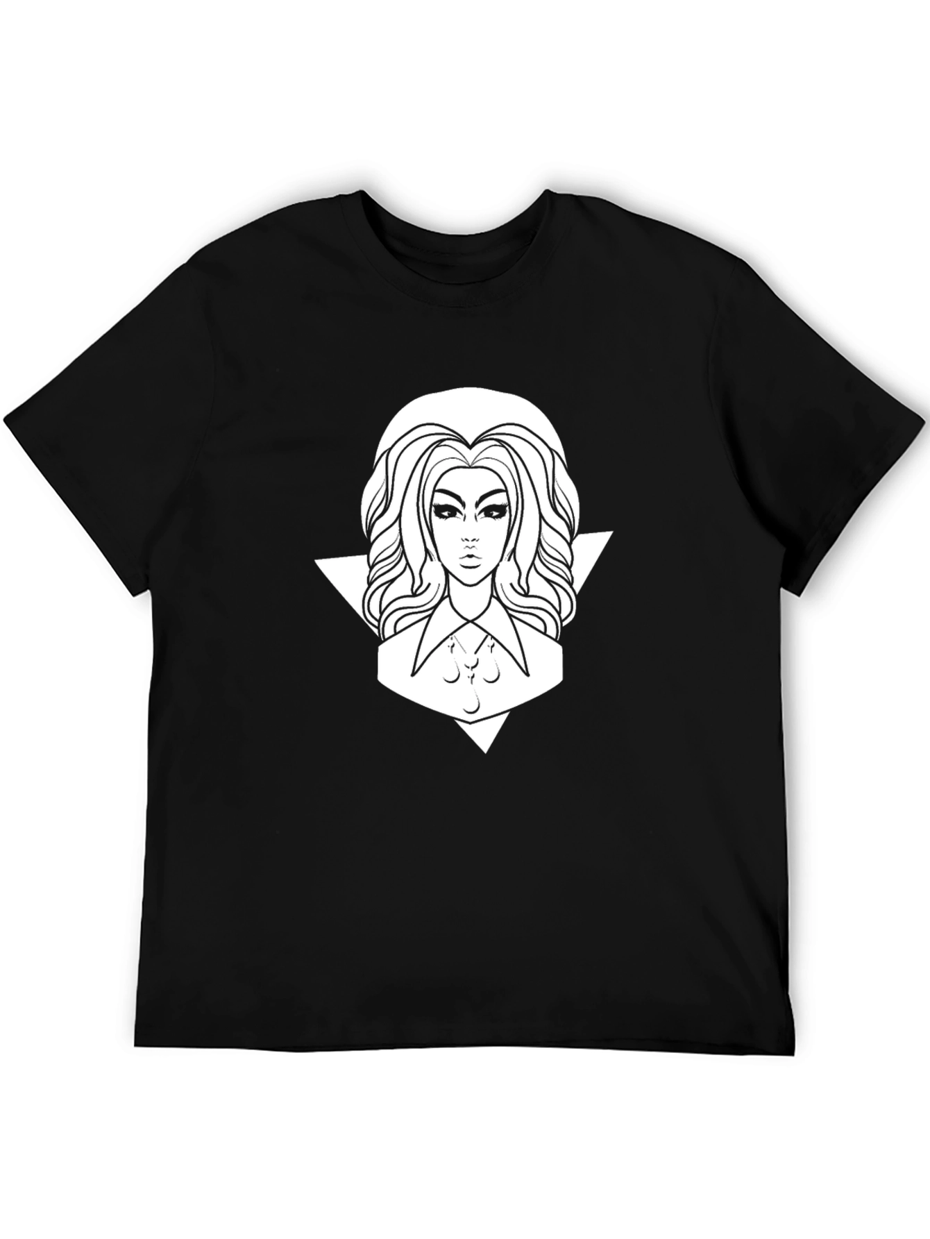 Black Mystic Woman Graphic T-Shirt - Black Cotton Tee view 5