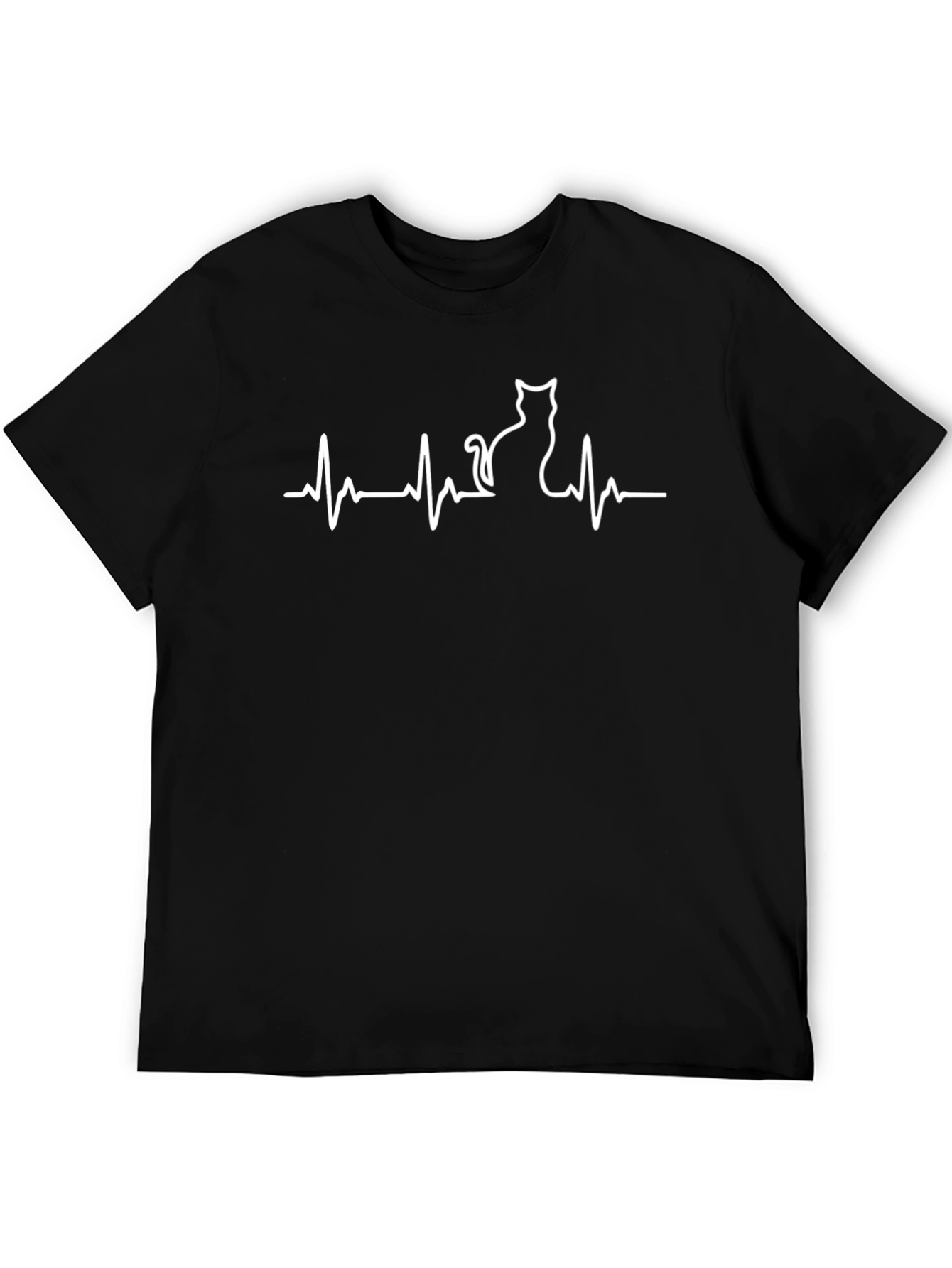 Black Cat Heartbeat T-Shirt view 5
