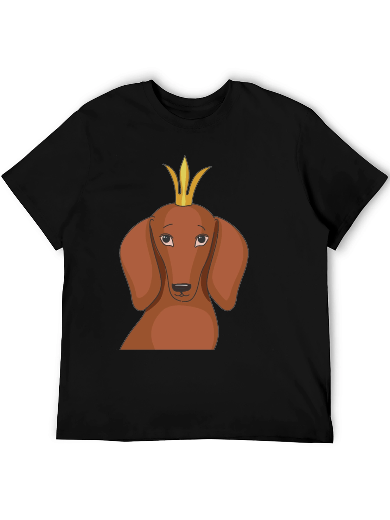 Black Dachshund King Graphic Tee - Black view 5